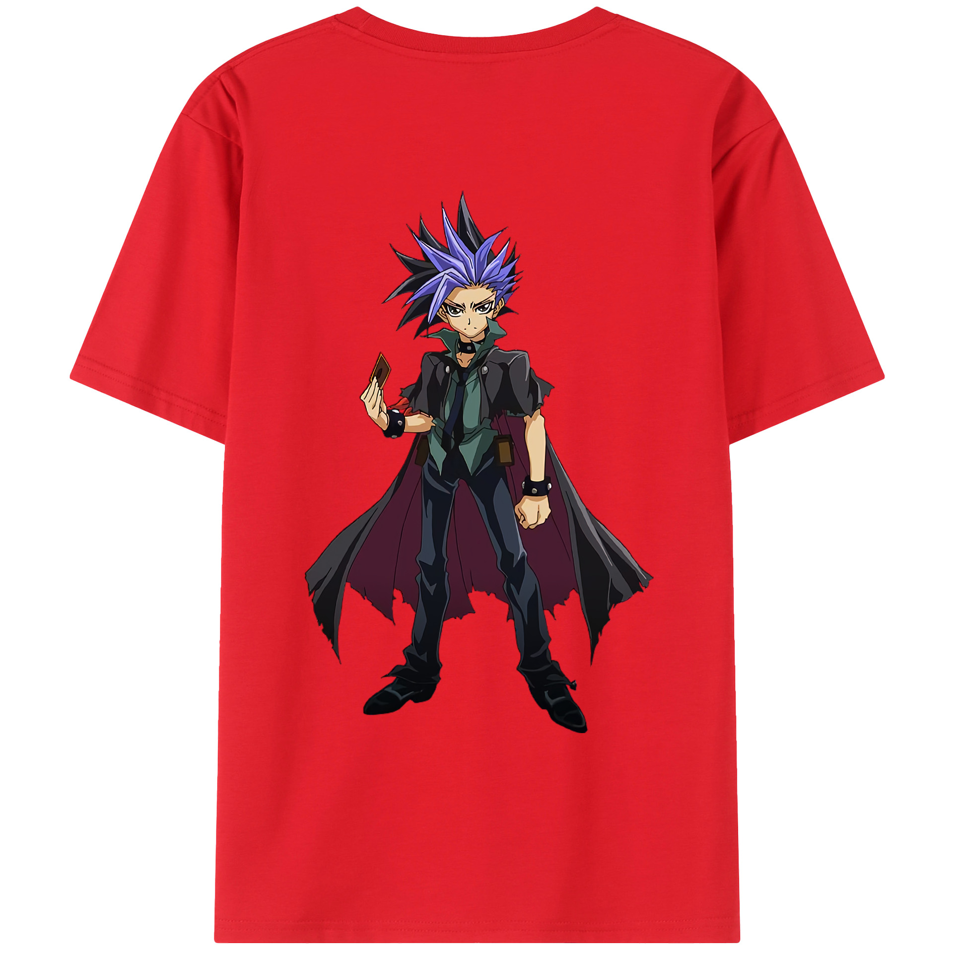（画像用） 遊☆戯☆王 Yu-Gi-Oh! 綿100％ メンズ半袖Tシャツ（バックプリント） 通気性