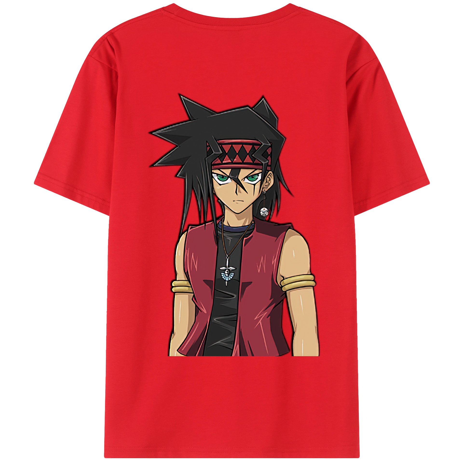 （画像用） 遊☆戯☆王 Yu-Gi-Oh! 綿100％ メンズ半袖Tシャツ（バックプリント） 通気性