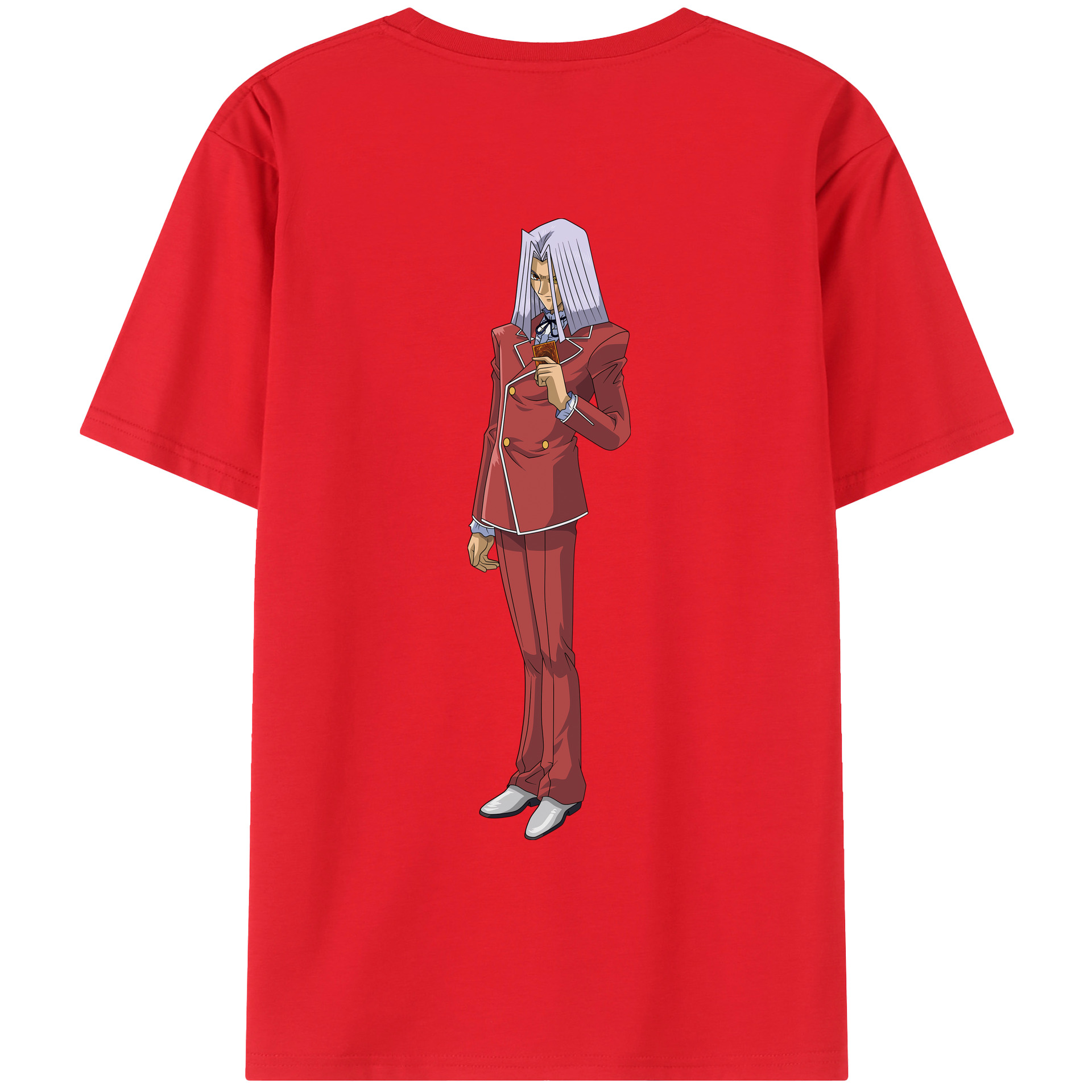 （画像用） 遊☆戯☆王 Yu-Gi-Oh! 綿100％ メンズ半袖Tシャツ（バックプリント） 通気性
