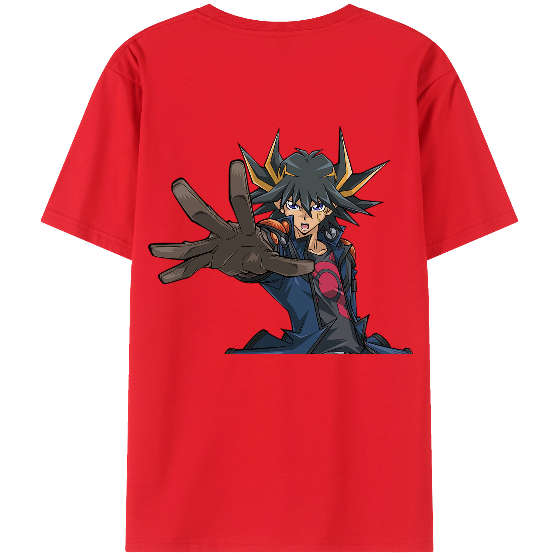 （画像用） 遊☆戯☆王 Yu-Gi-Oh! 綿100％ メンズ半袖Tシャツ（バックプリント） 通気性