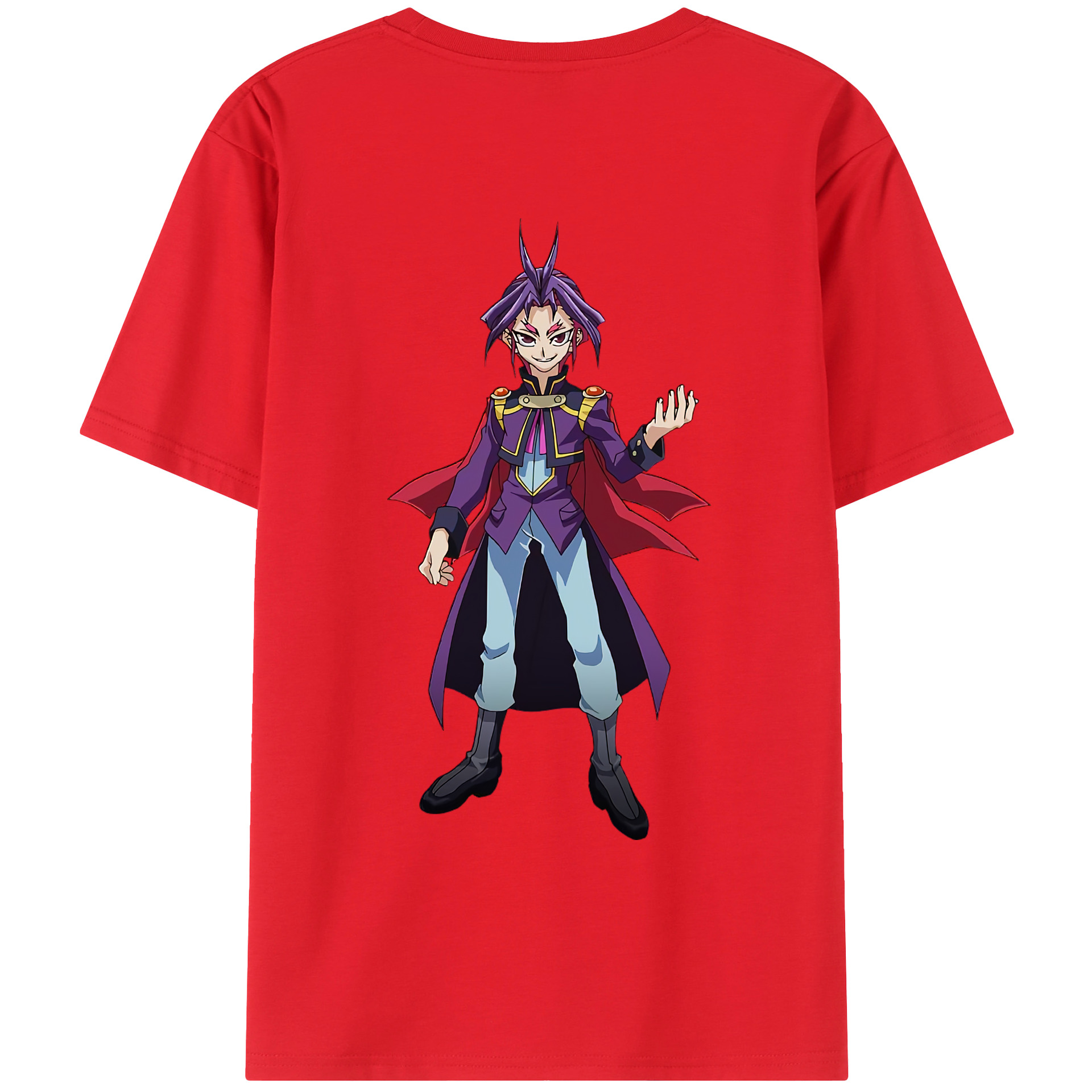 （画像用） 遊☆戯☆王 Yu-Gi-Oh! 綿100％ メンズ半袖Tシャツ（バックプリント） 通気性