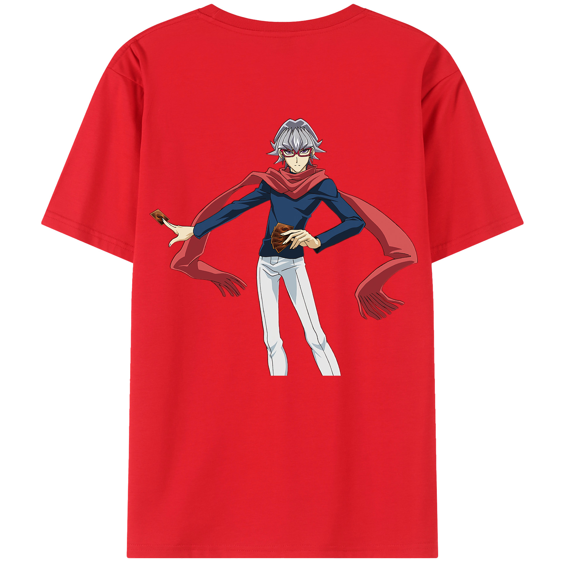 （画像用） 遊☆戯☆王 Yu-Gi-Oh! 綿100％ メンズ半袖Tシャツ（バックプリント） 通気性