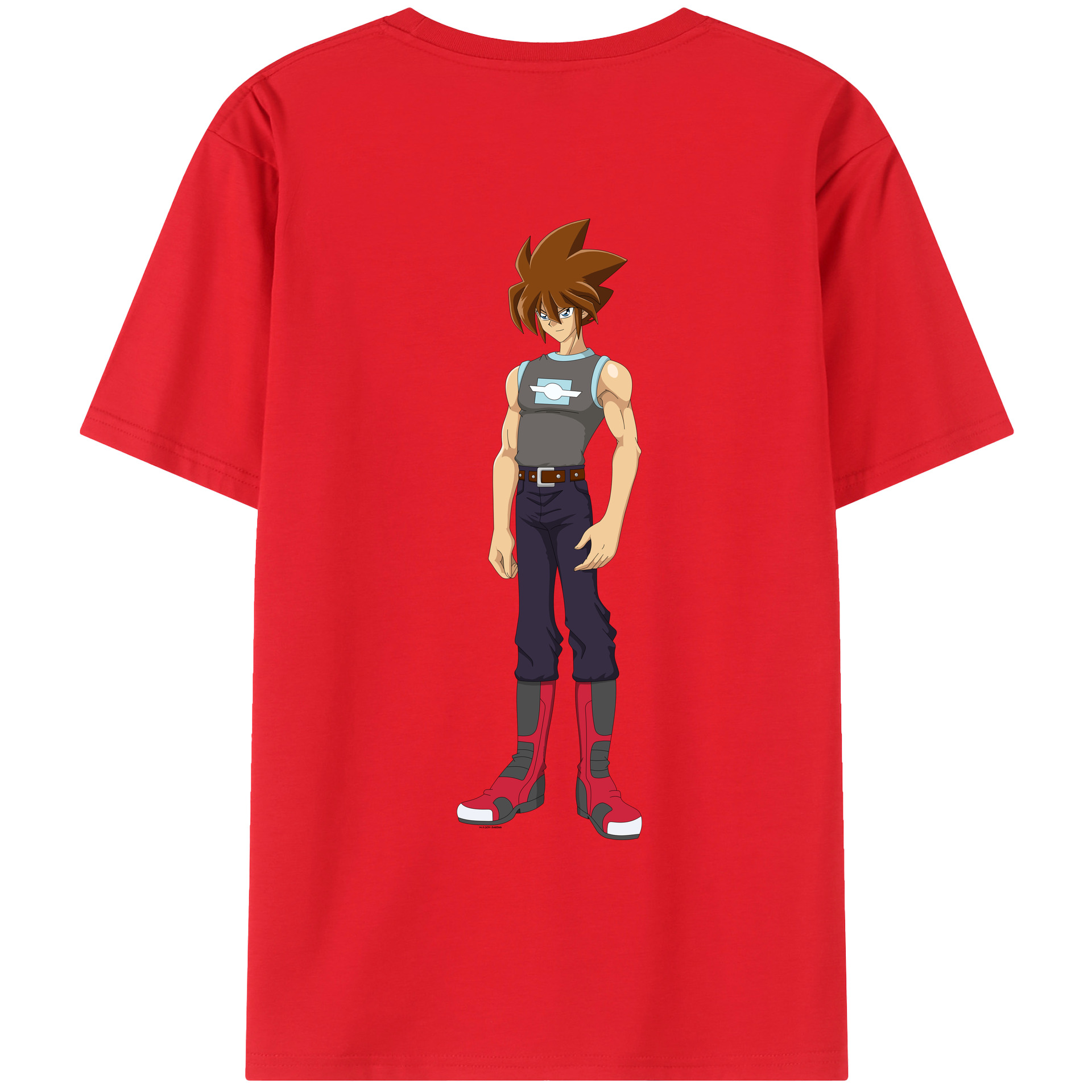 （画像用） 遊☆戯☆王 Yu-Gi-Oh! 綿100％ メンズ半袖Tシャツ（バックプリント） 通気性