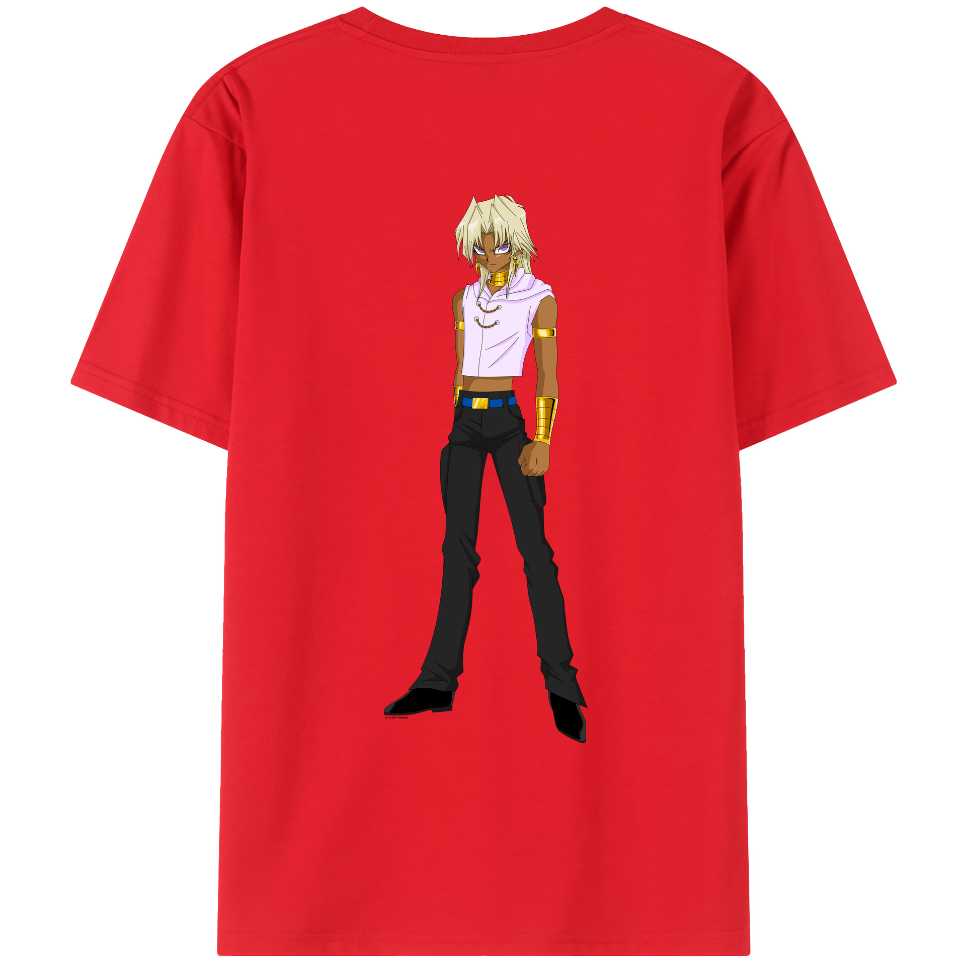（画像用） 遊☆戯☆王 Yu-Gi-Oh! 綿100％ メンズ半袖Tシャツ（バックプリント） 通気性