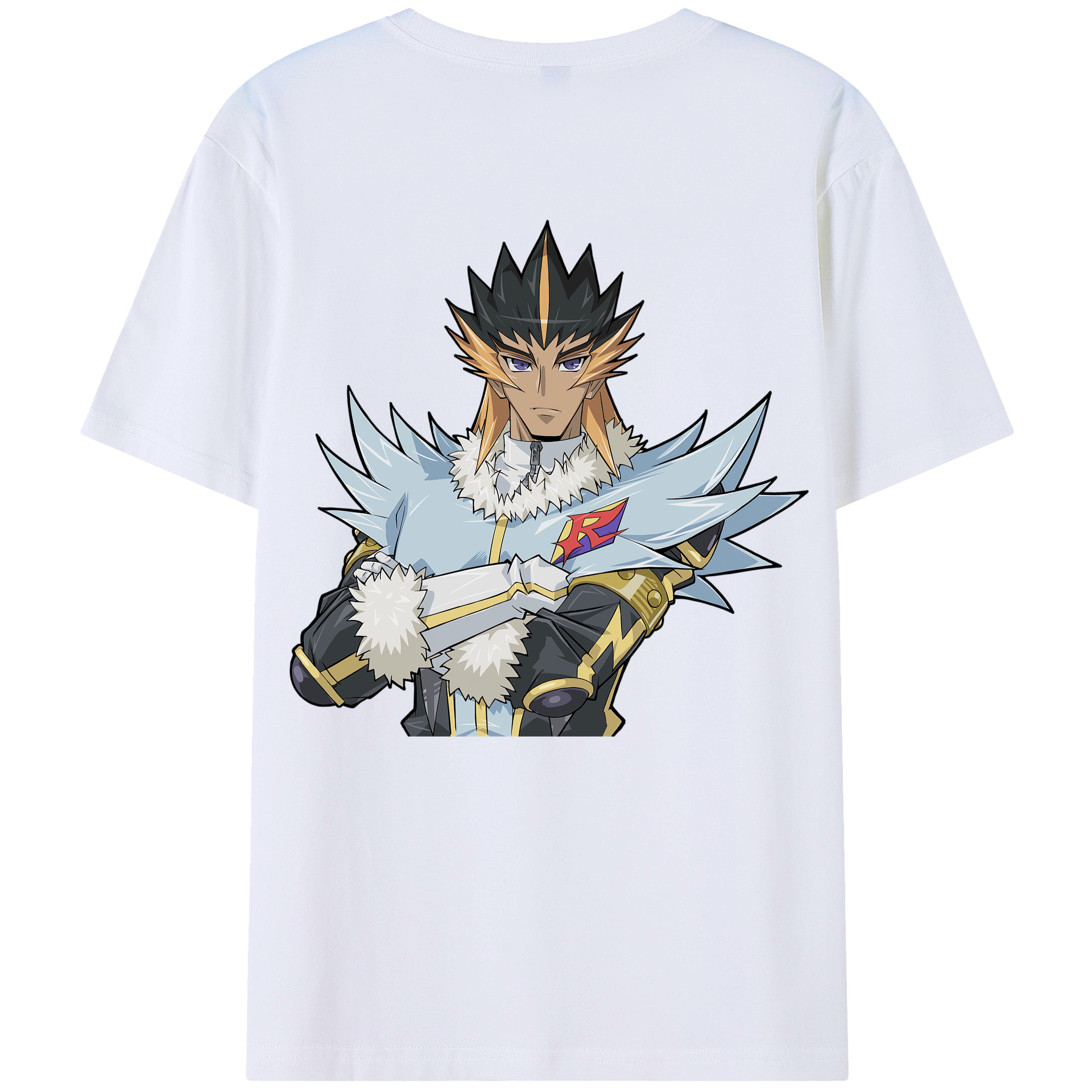 （画像用） 遊☆戯☆王 Yu-Gi-Oh! 綿100％ メンズ半袖Tシャツ（バックプリント） 通気性