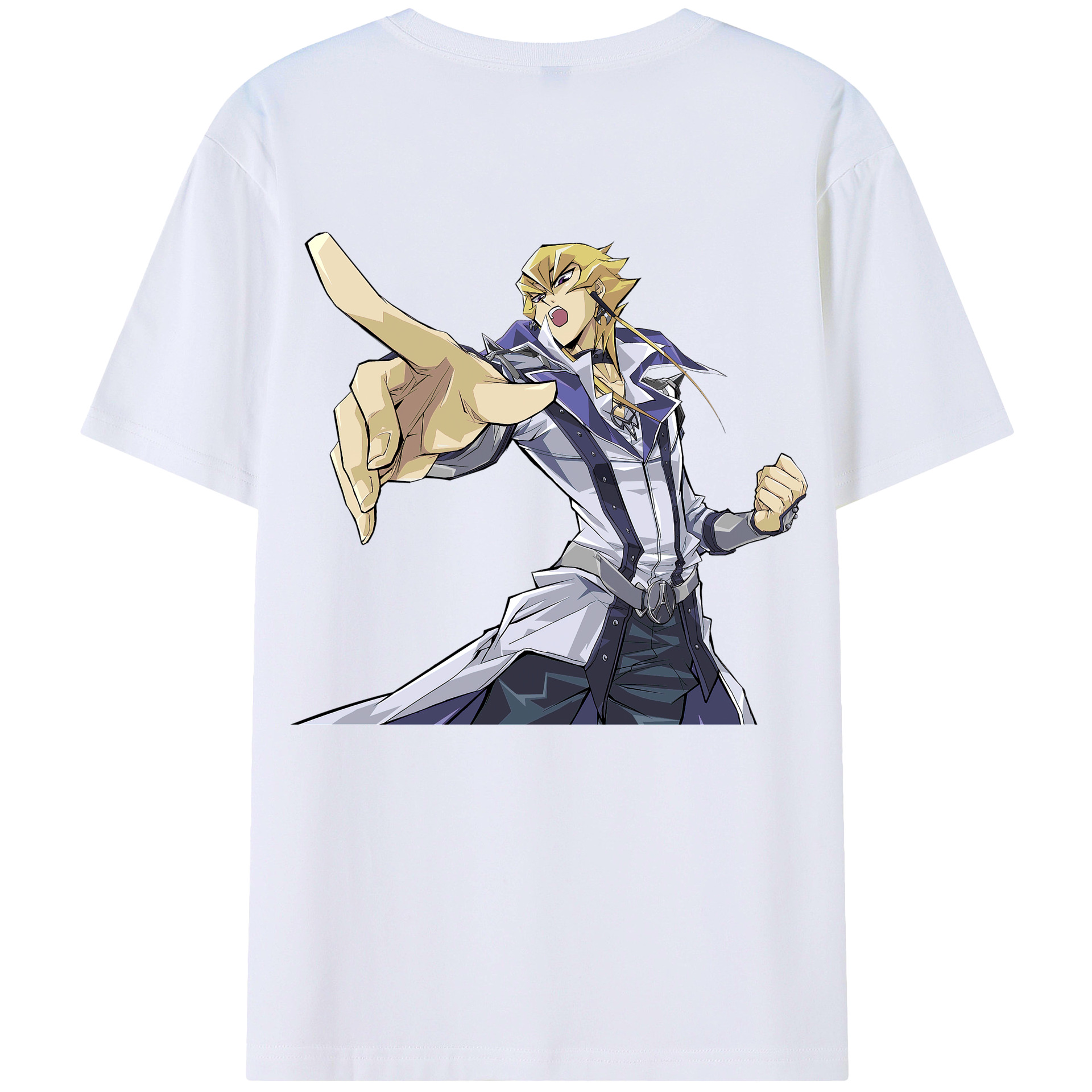 （画像用） 遊☆戯☆王 Yu-Gi-Oh! 綿100％ メンズ半袖Tシャツ（バックプリント） 通気性