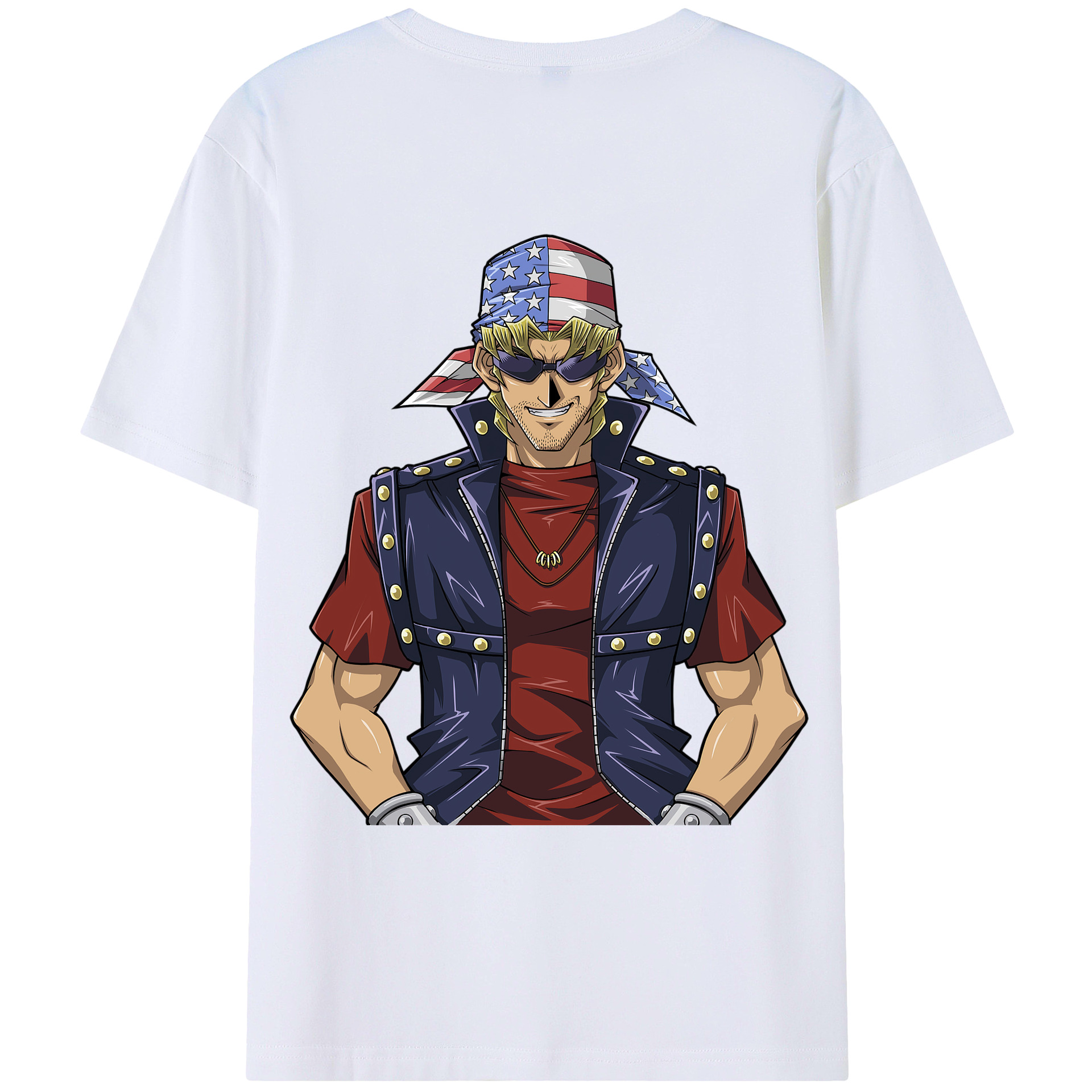 （画像用） 遊☆戯☆王 Yu-Gi-Oh! 綿100％ メンズ半袖Tシャツ（バックプリント） 通気性