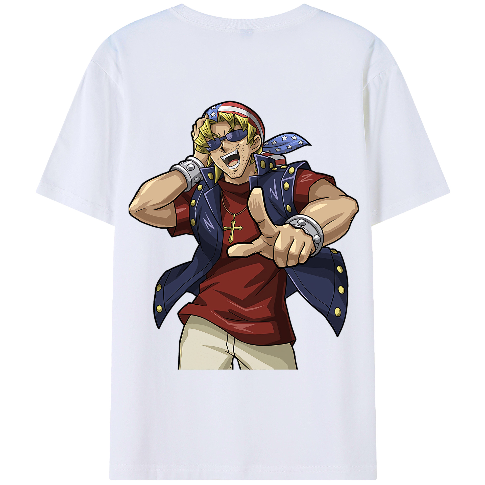 （画像用） 遊☆戯☆王 Yu-Gi-Oh! 綿100％ メンズ半袖Tシャツ（バックプリント） 通気性