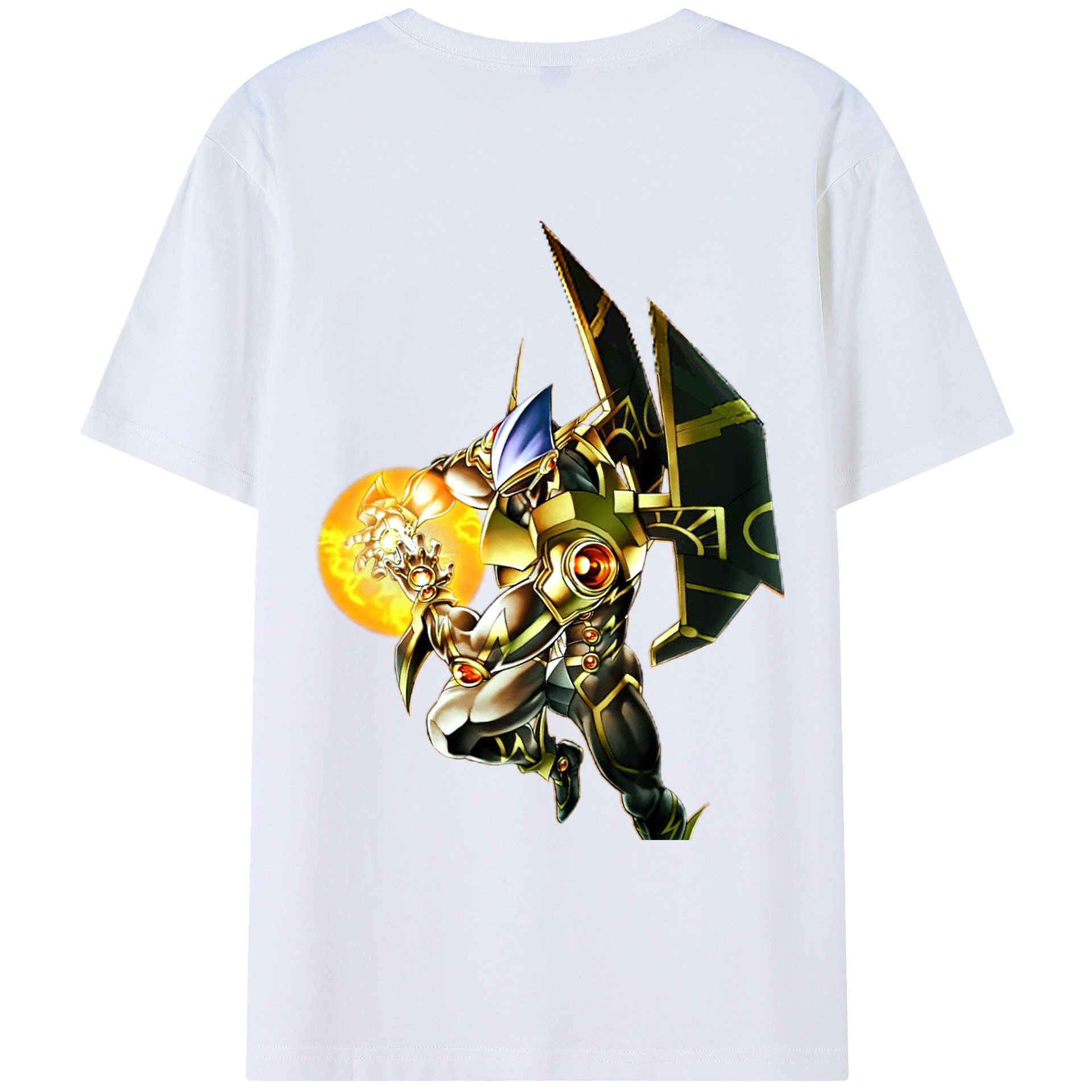 （画像用） 遊☆戯☆王 Yu-Gi-Oh! 綿100％ メンズ半袖Tシャツ（バックプリント） 通気性