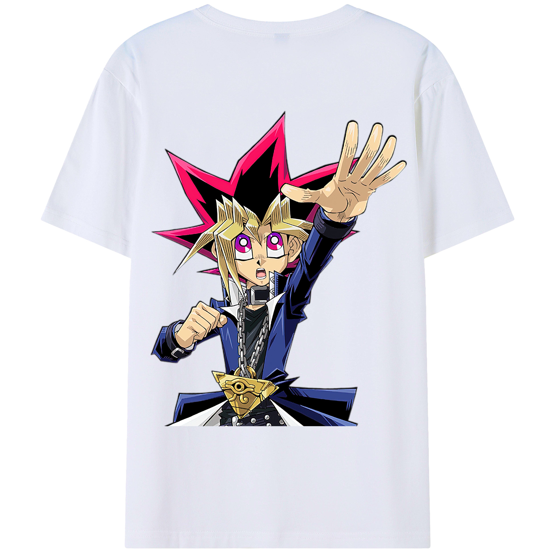 （画像用） 遊☆戯☆王 Yu-Gi-Oh! 綿100％ メンズ半袖Tシャツ（バックプリント） 通気性