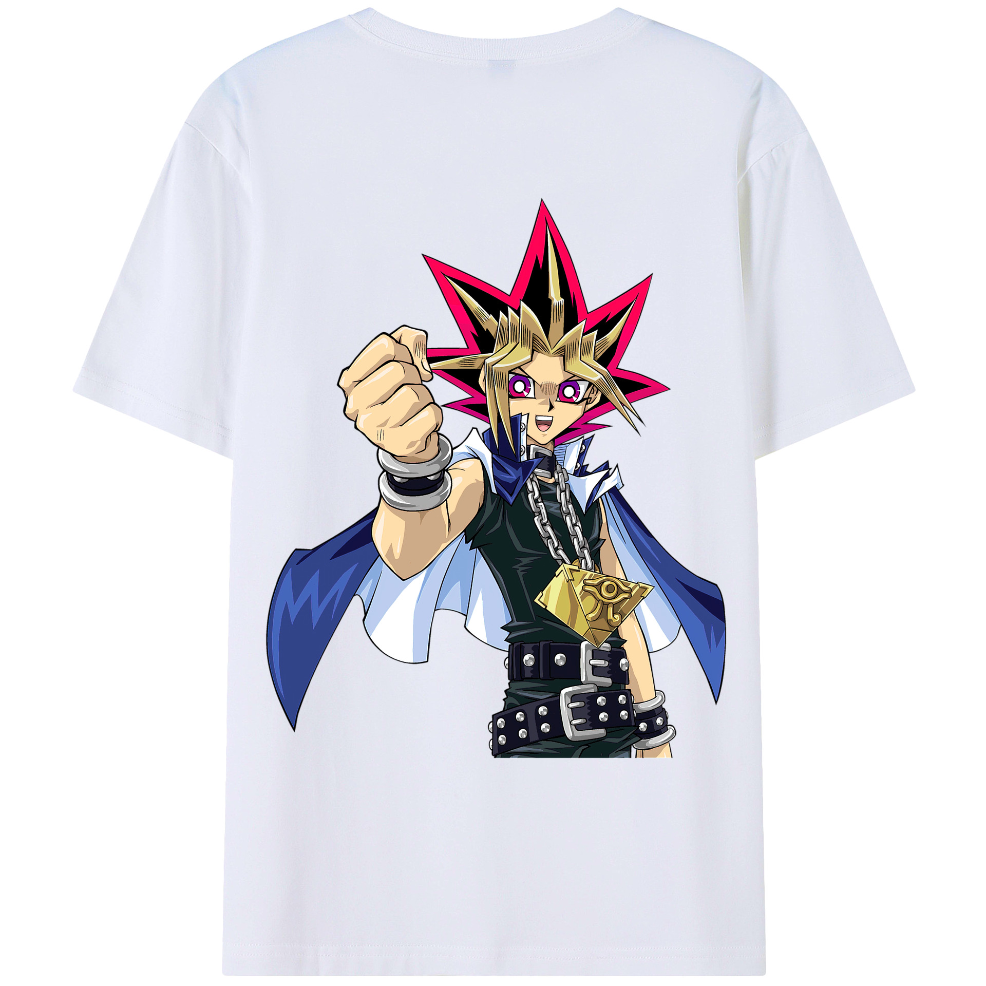 （画像用） 遊☆戯☆王 Yu-Gi-Oh! 綿100％ メンズ半袖Tシャツ（バックプリント） 通気性