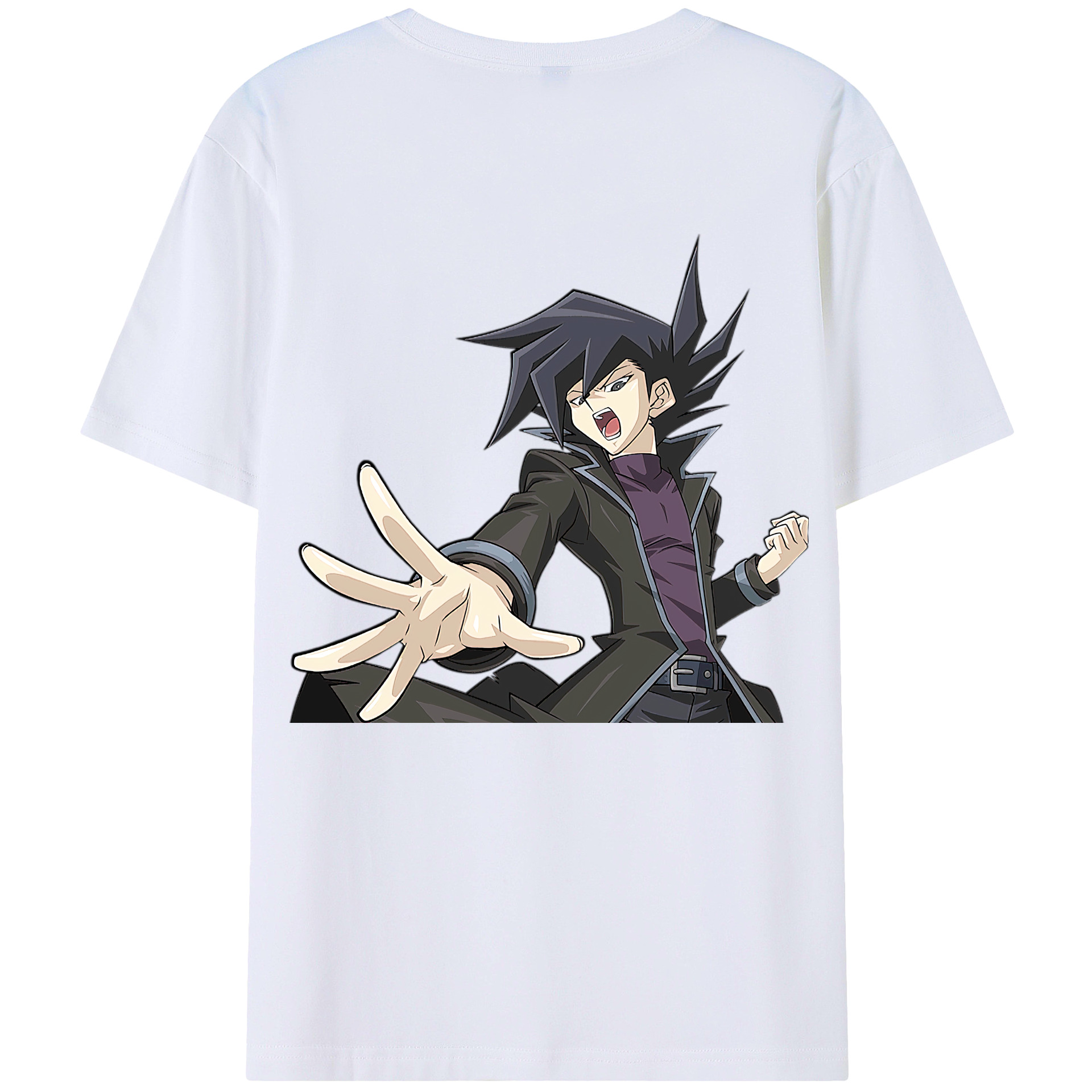 （画像用） 遊☆戯☆王 Yu-Gi-Oh! 綿100％ メンズ半袖Tシャツ（バックプリント） 通気性