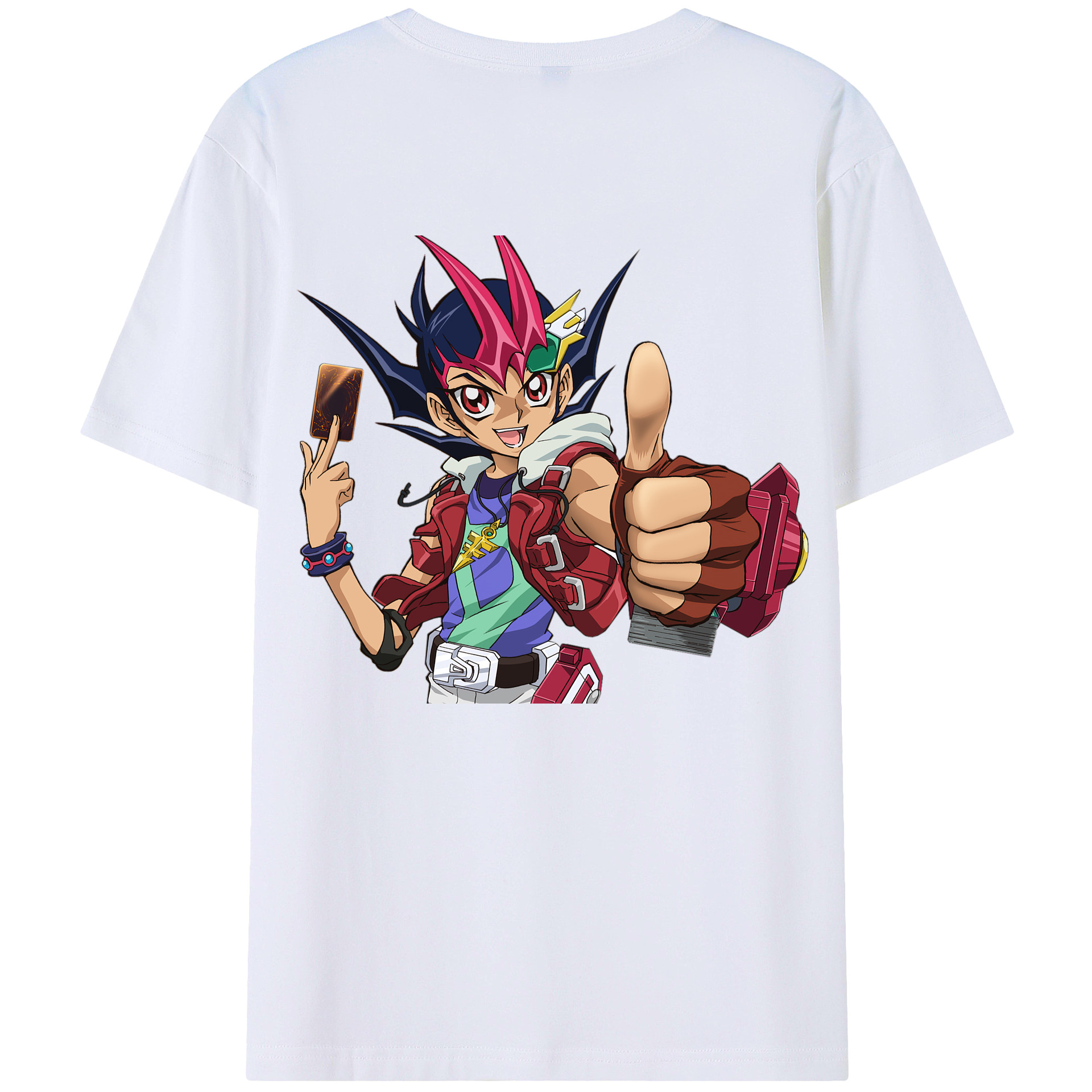 （画像用） 遊☆戯☆王 Yu-Gi-Oh! 綿100％ メンズ半袖Tシャツ（バックプリント） 通気性