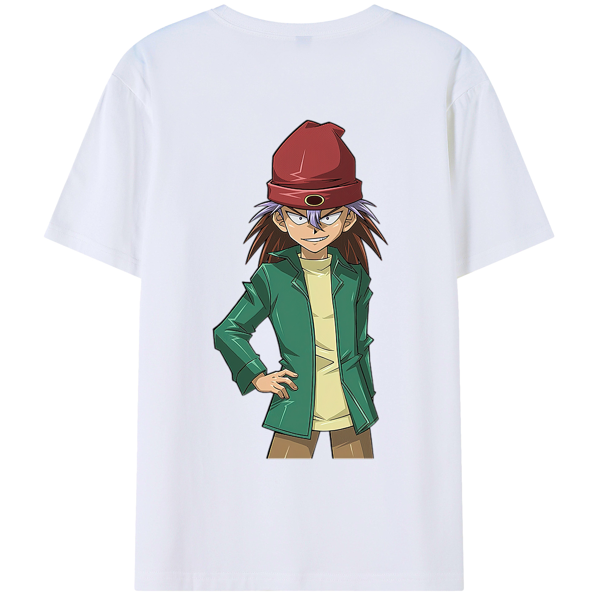 （画像用） 遊☆戯☆王 Yu-Gi-Oh! 綿100％ メンズ半袖Tシャツ（バックプリント） 通気性