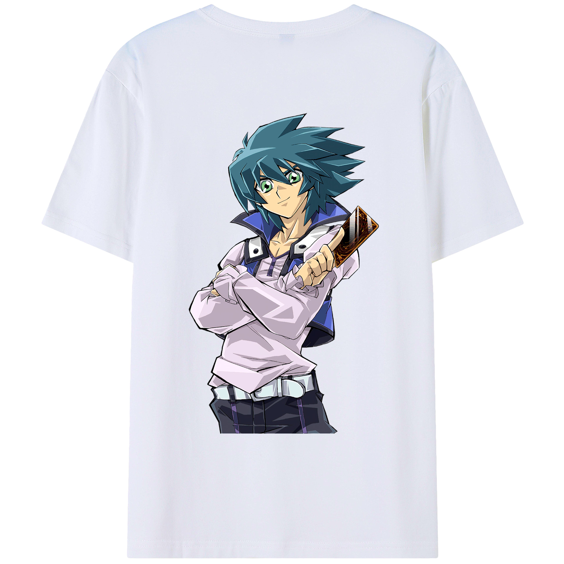 （画像用） 遊☆戯☆王 Yu-Gi-Oh! 綿100％ メンズ半袖Tシャツ（バックプリント） 通気性