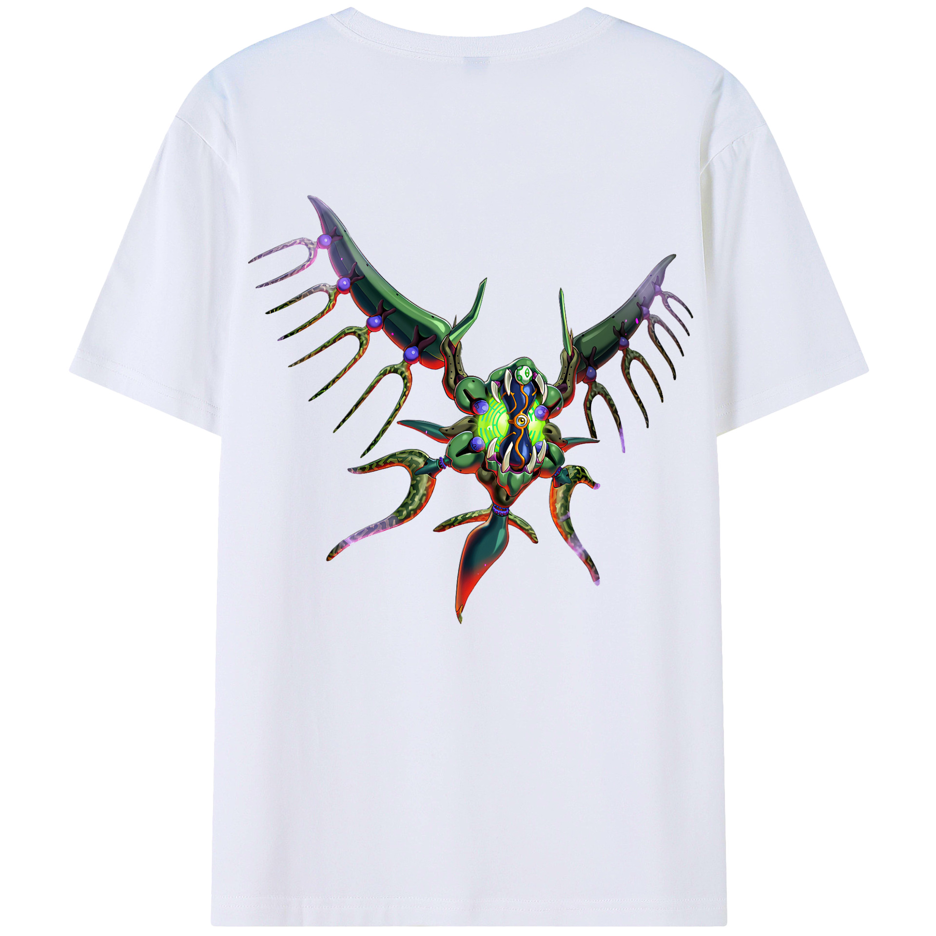 （画像用） 遊☆戯☆王 Yu-Gi-Oh! 綿100％ メンズ半袖Tシャツ（バックプリント） 通気性