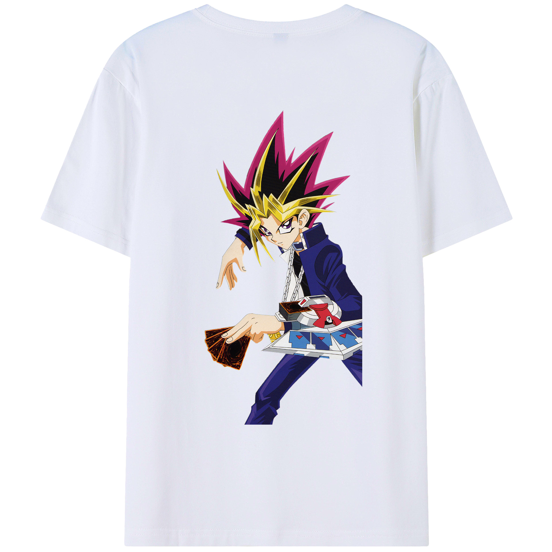 （画像用） 遊☆戯☆王 Yu-Gi-Oh! 綿100％ メンズ半袖Tシャツ（バックプリント） 通気性