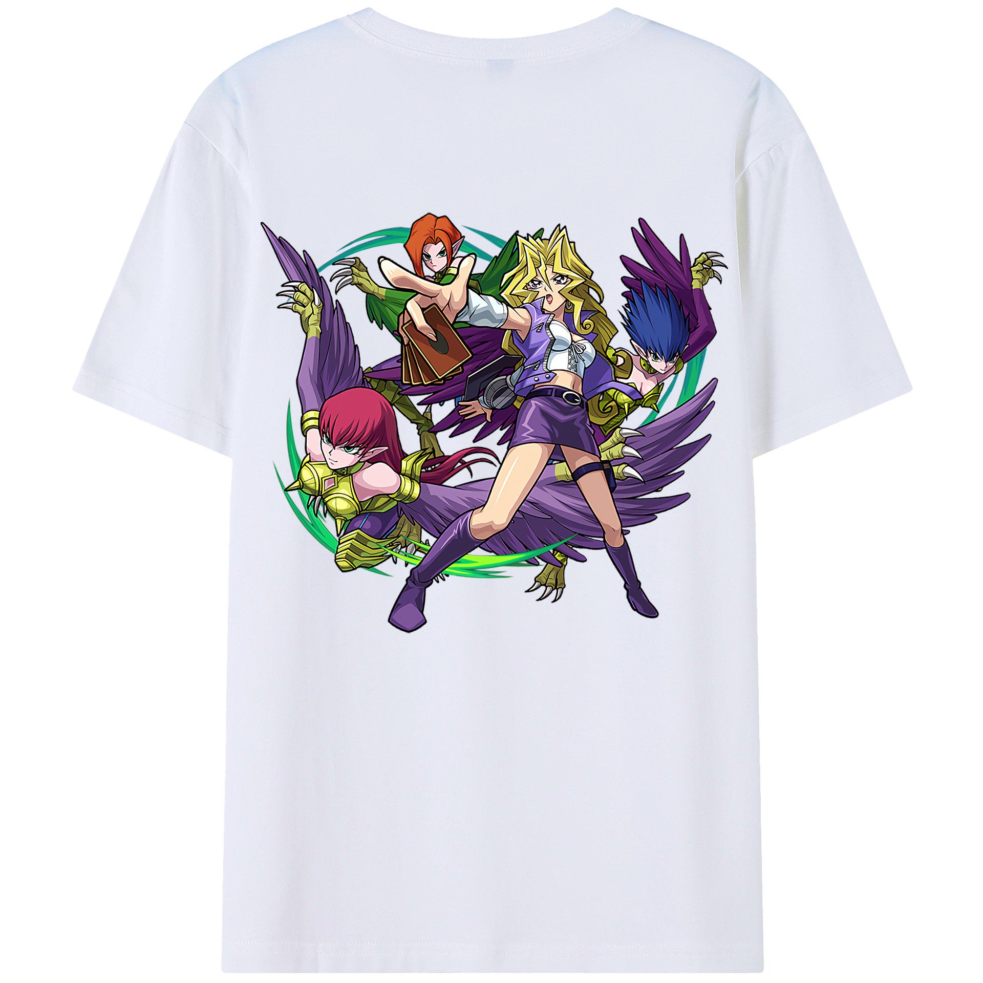 （画像用） 遊☆戯☆王 Yu-Gi-Oh! 綿100％ メンズ半袖Tシャツ（バックプリント） 通気性