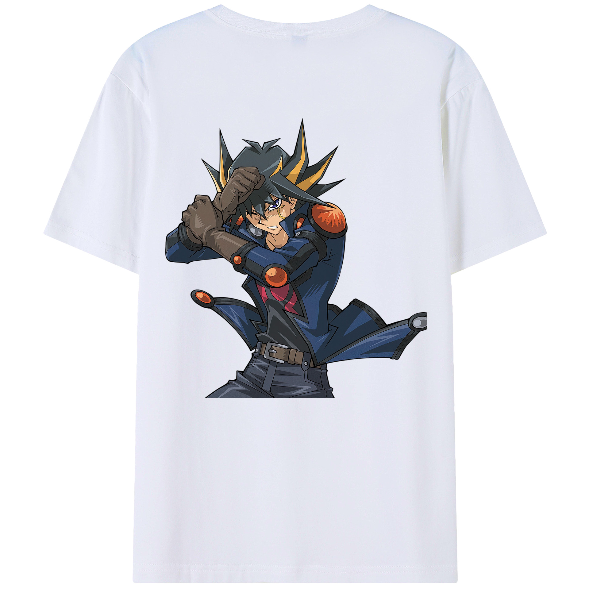 （画像用） 遊☆戯☆王 Yu-Gi-Oh! 綿100％ メンズ半袖Tシャツ（バックプリント） 通気性