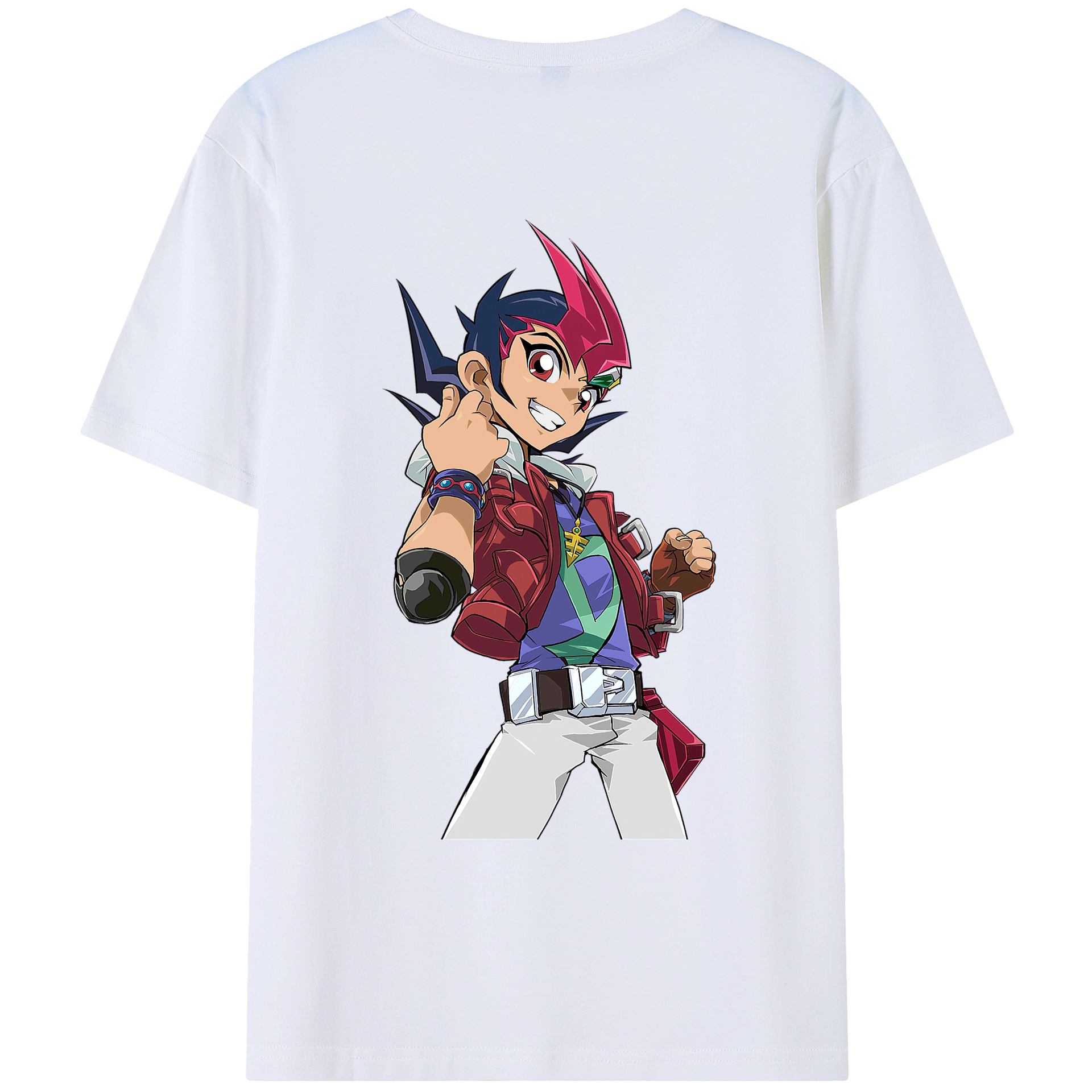 （画像用） 遊☆戯☆王 Yu-Gi-Oh! 綿100％ メンズ半袖Tシャツ（バックプリント） 通気性