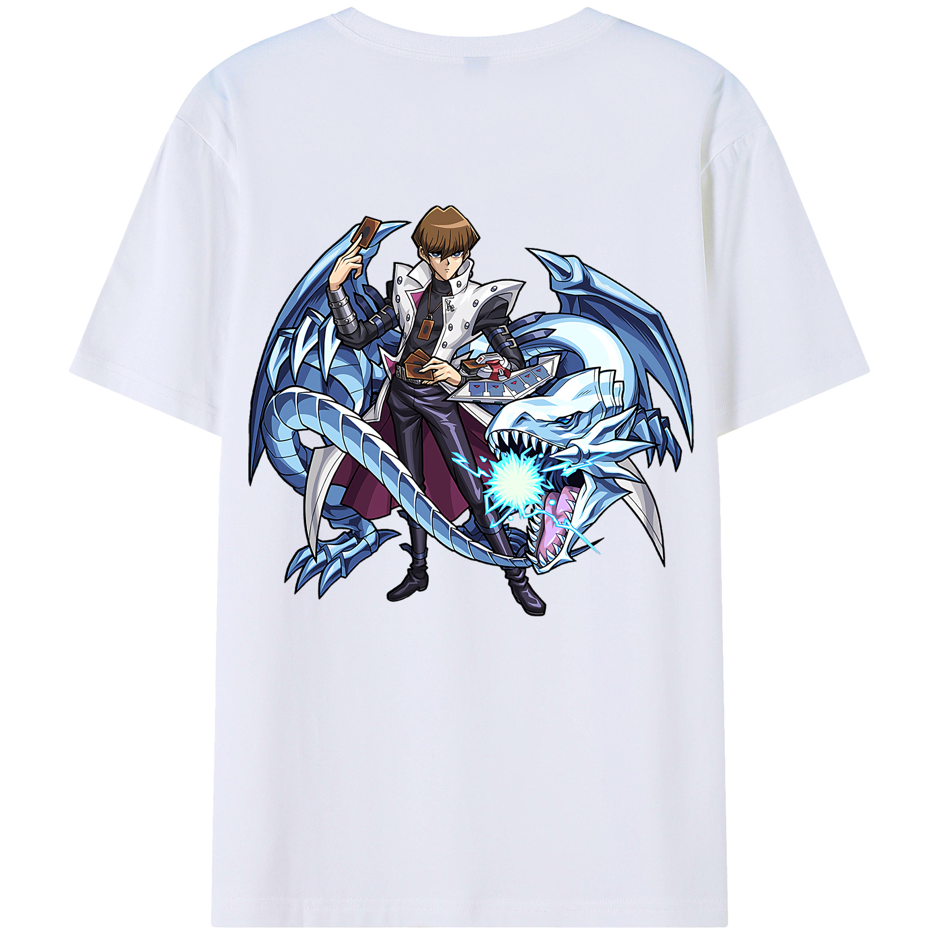 （画像用） 遊☆戯☆王 Yu-Gi-Oh! 綿100％ メンズ半袖Tシャツ（バックプリント） 通気性