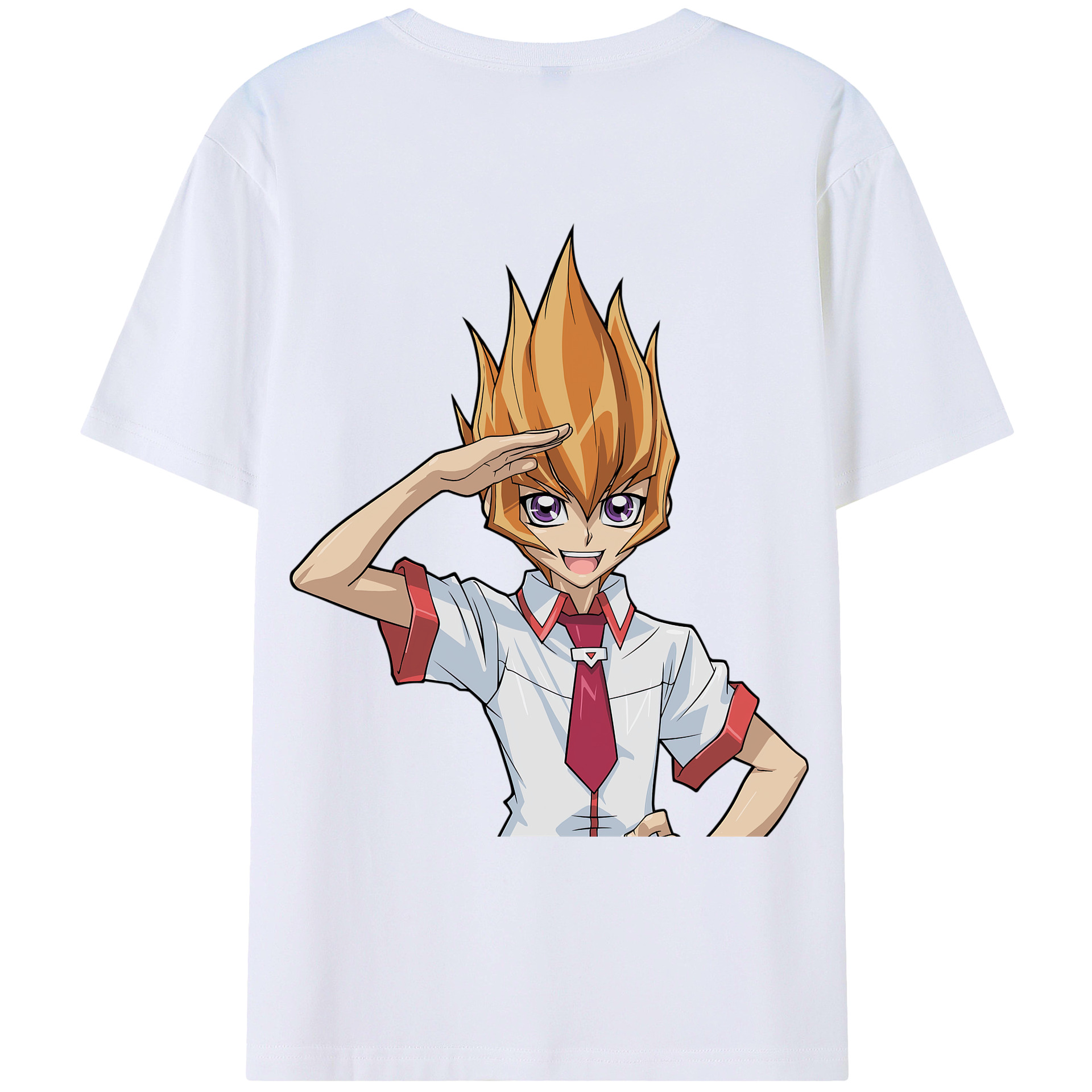 （画像用） 遊☆戯☆王 Yu-Gi-Oh! 綿100％ メンズ半袖Tシャツ（バックプリント） 通気性