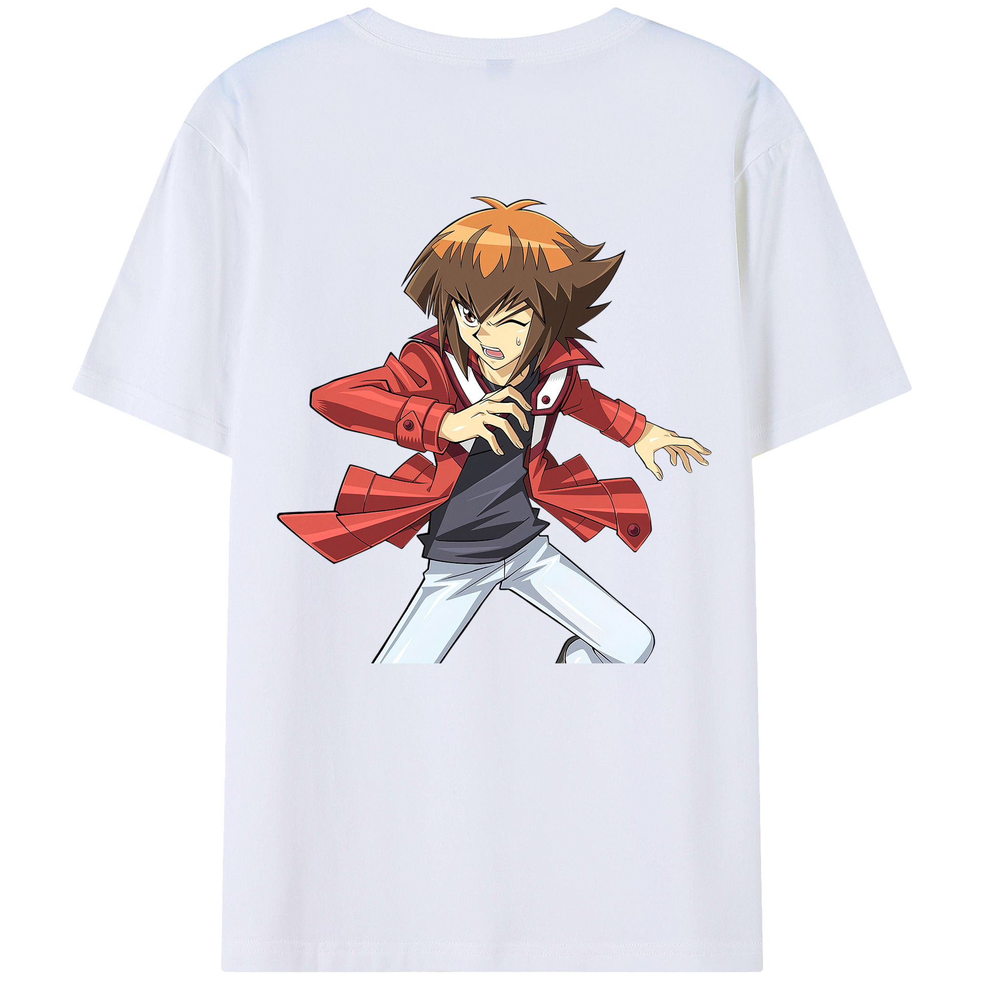 （画像用） 遊☆戯☆王 Yu-Gi-Oh! 綿100％ メンズ半袖Tシャツ（バックプリント） 通気性