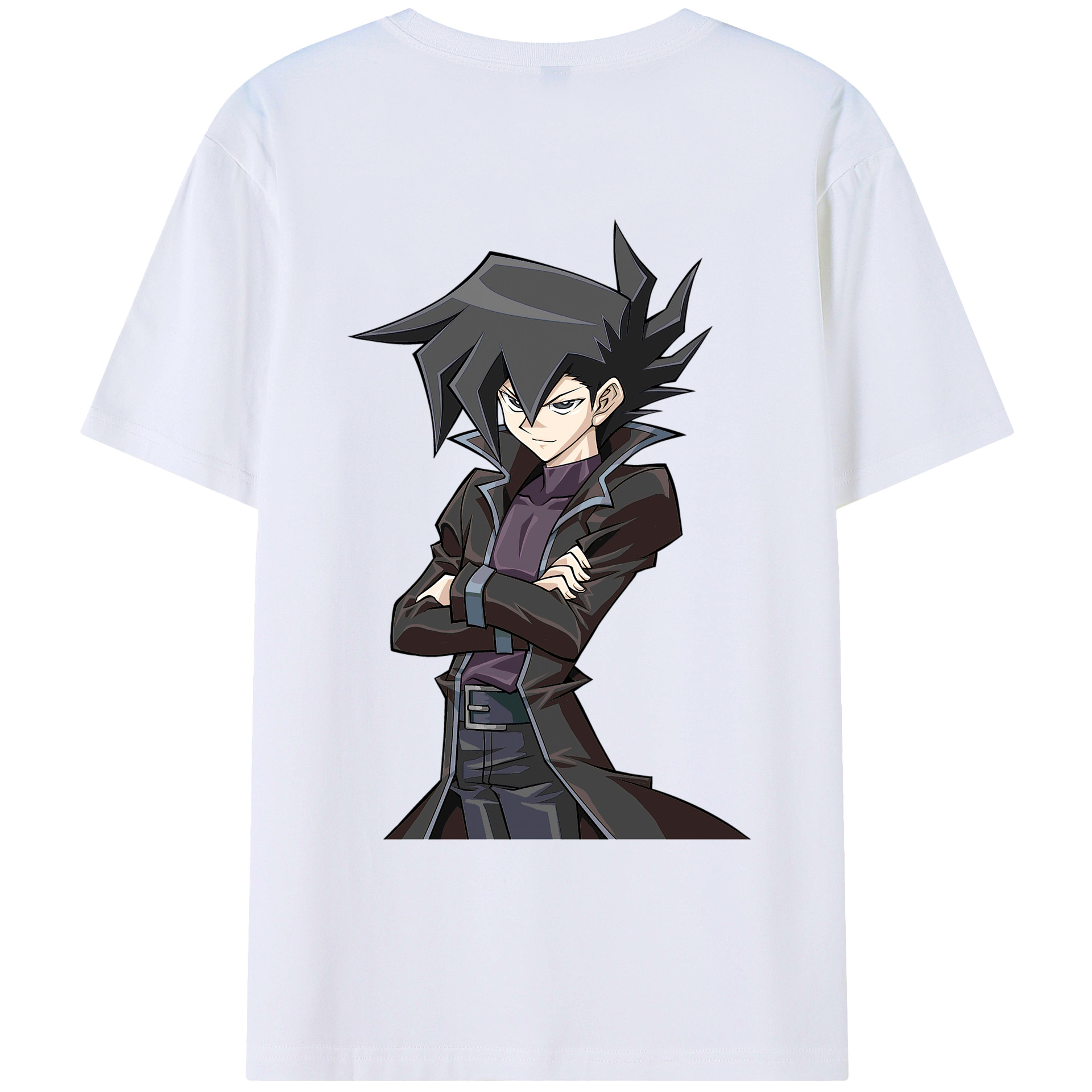 （画像用） 遊☆戯☆王 Yu-Gi-Oh! 綿100％ メンズ半袖Tシャツ（バックプリント） 通気性
