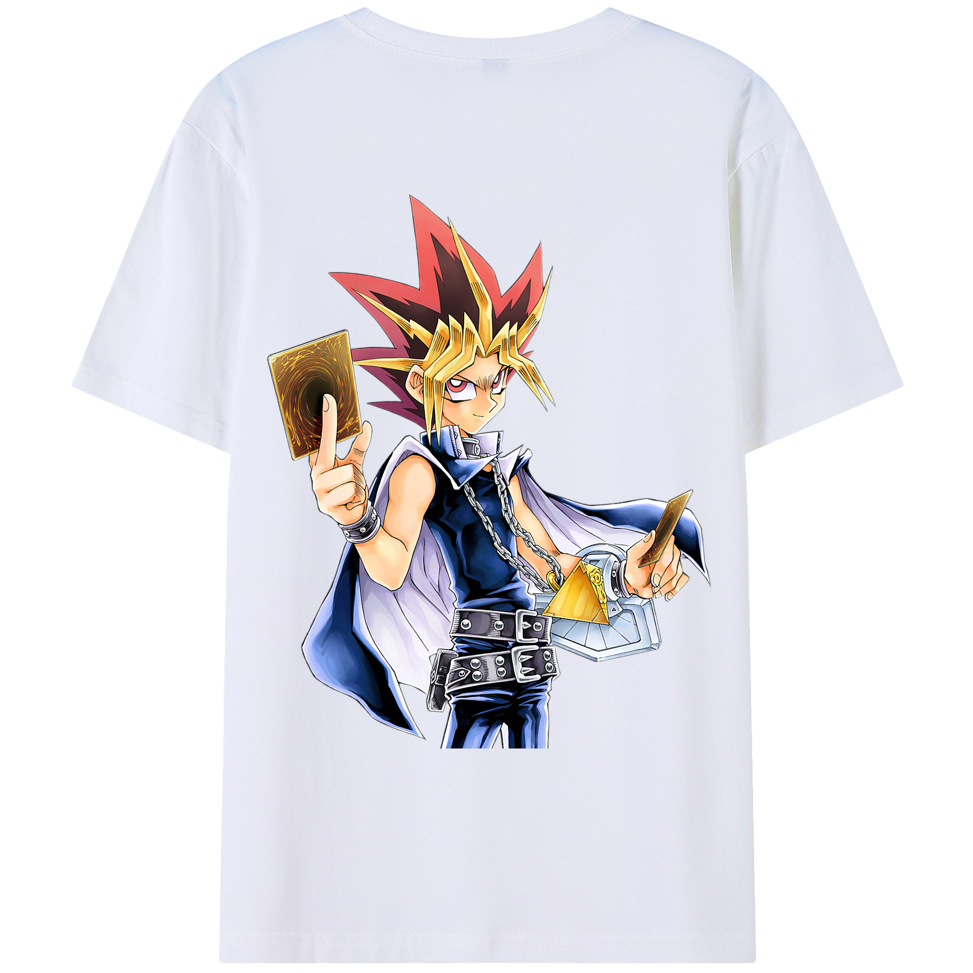 （画像用） 遊☆戯☆王 Yu-Gi-Oh! 綿100％ メンズ半袖Tシャツ（バックプリント） 通気性