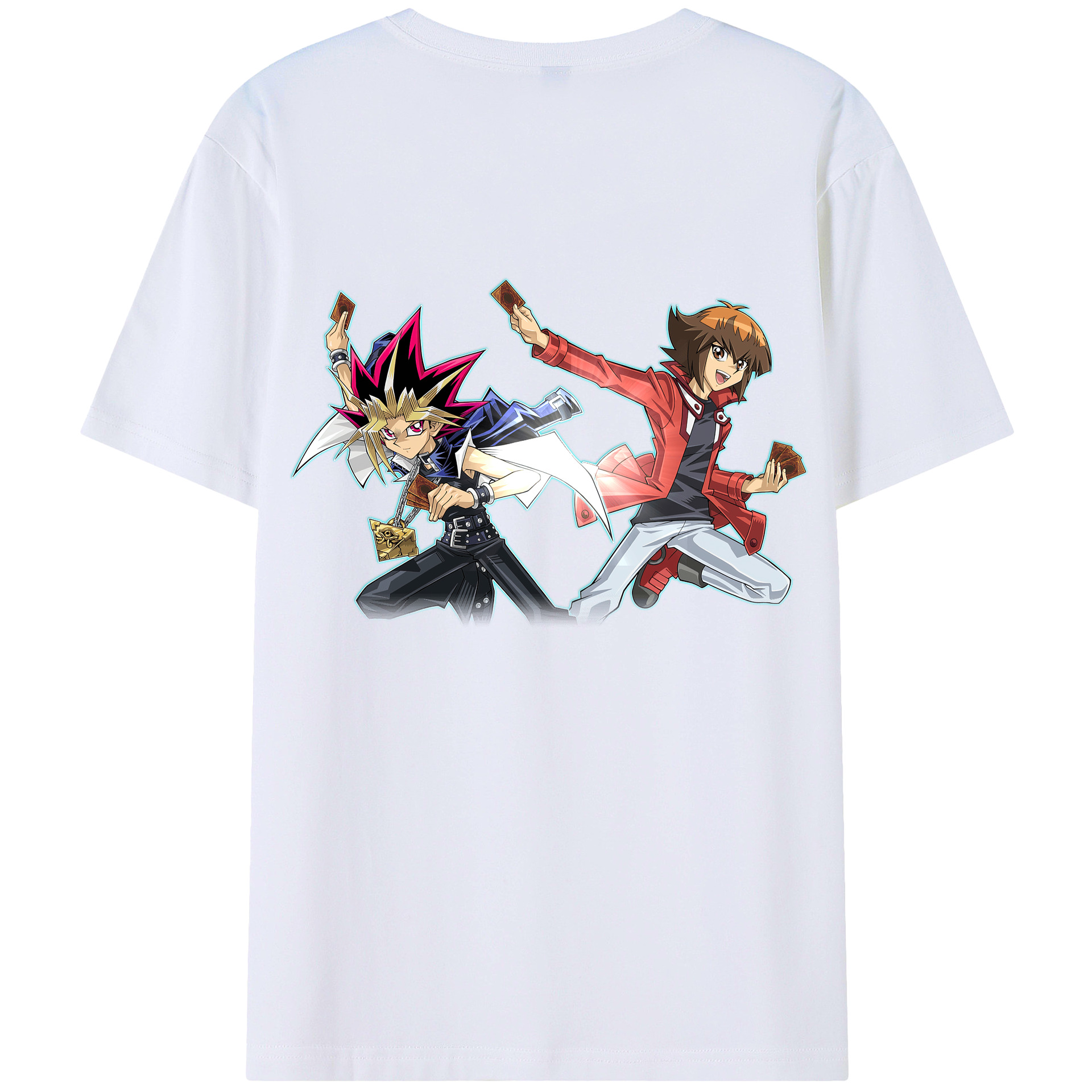 （画像用） 遊☆戯☆王 Yu-Gi-Oh! 綿100％ メンズ半袖Tシャツ（バックプリント） 通気性