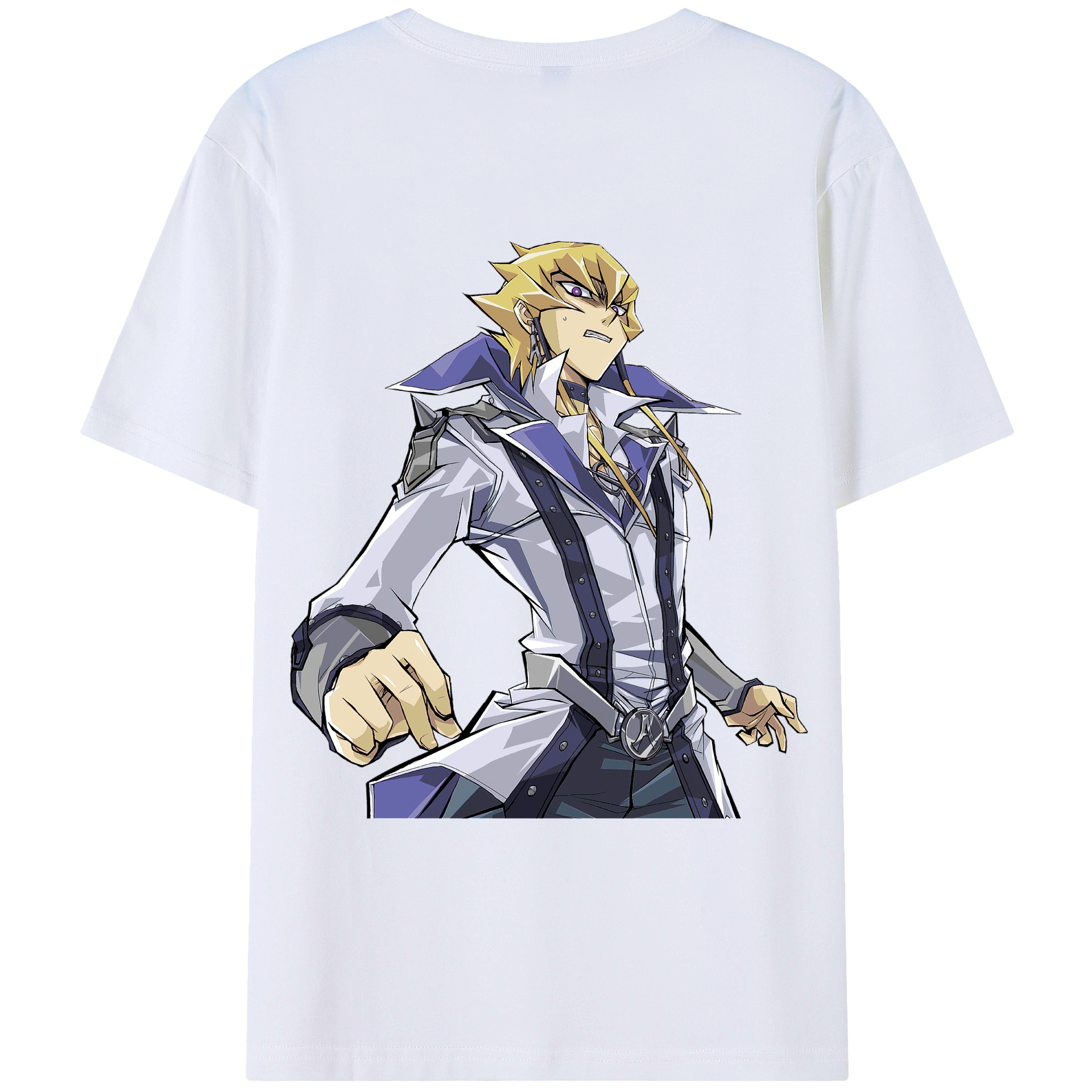 （画像用） 遊☆戯☆王 Yu-Gi-Oh! 綿100％ メンズ半袖Tシャツ（バックプリント） 通気性
