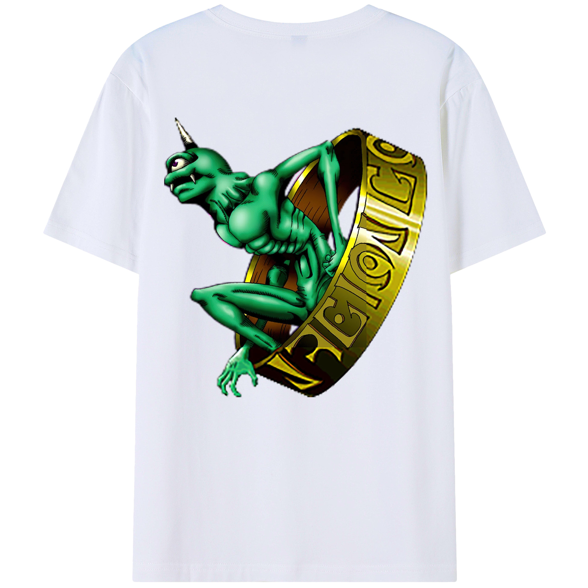 （画像用） 遊☆戯☆王 Yu-Gi-Oh! 綿100％ メンズ半袖Tシャツ（バックプリント） 通気性