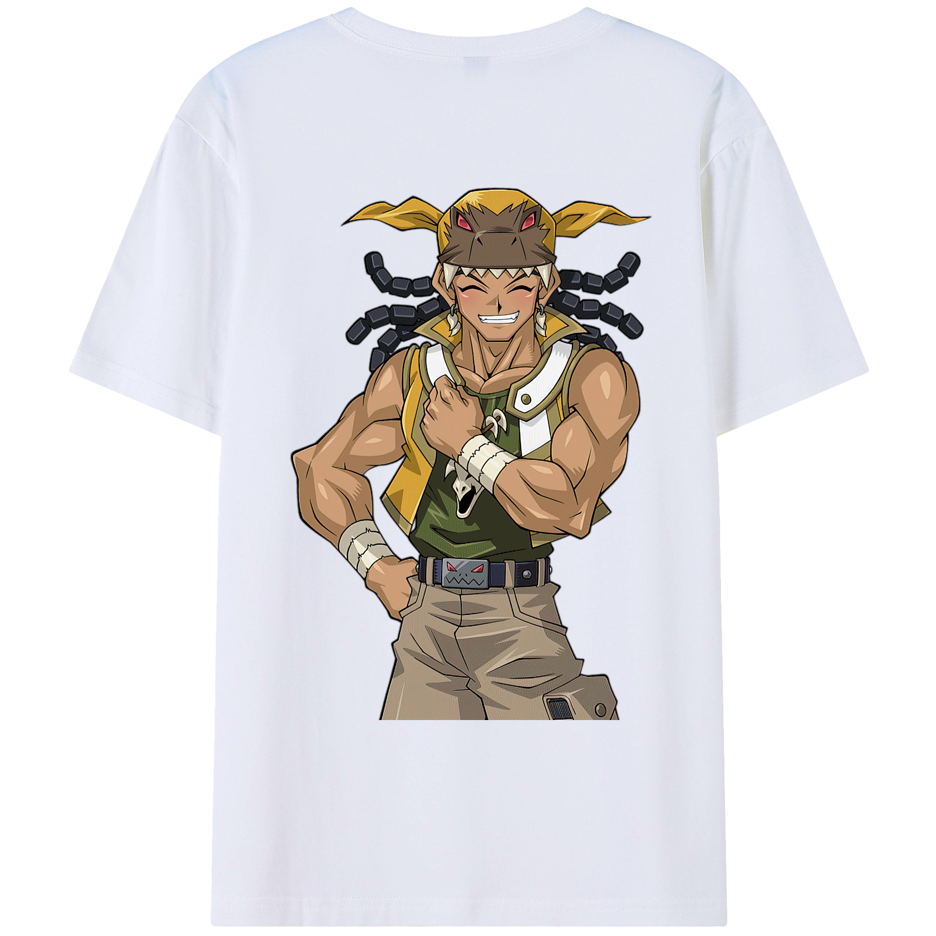 （画像用） 遊☆戯☆王 Yu-Gi-Oh! 綿100％ メンズ半袖Tシャツ（バックプリント） 通気性