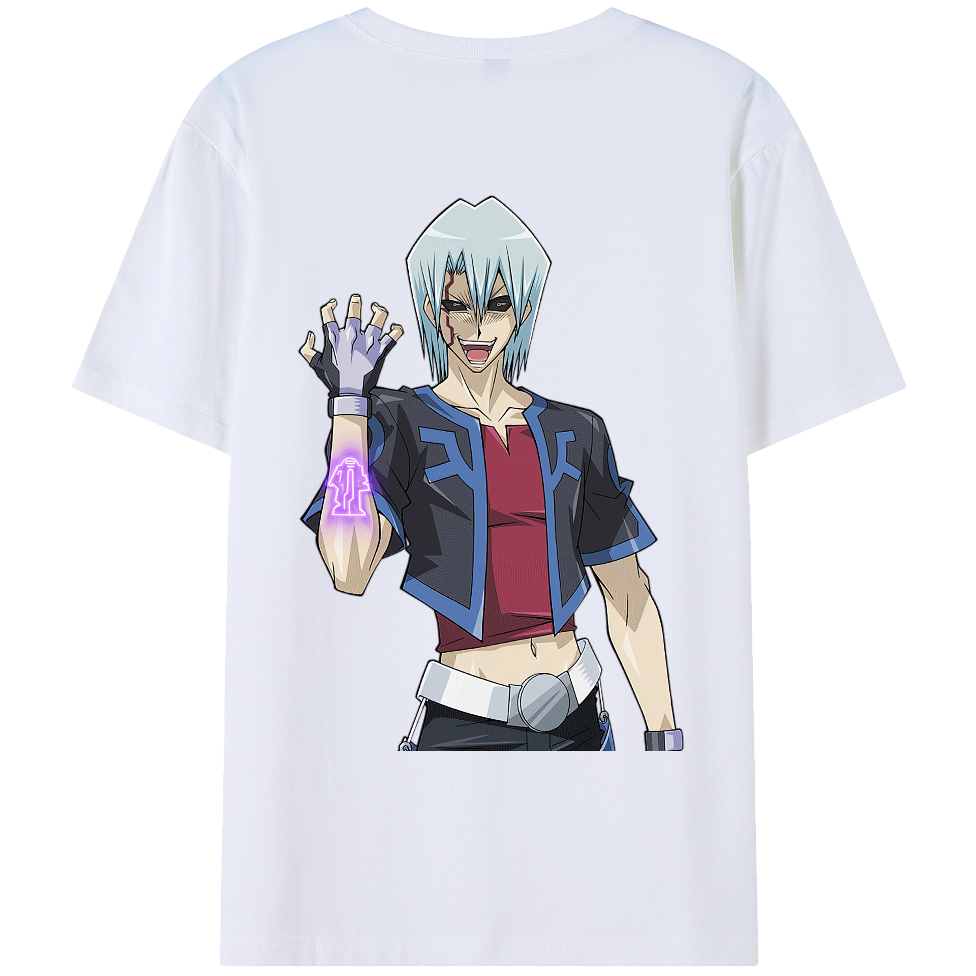 （画像用） 遊☆戯☆王 Yu-Gi-Oh! 綿100％ メンズ半袖Tシャツ（バックプリント） 通気性