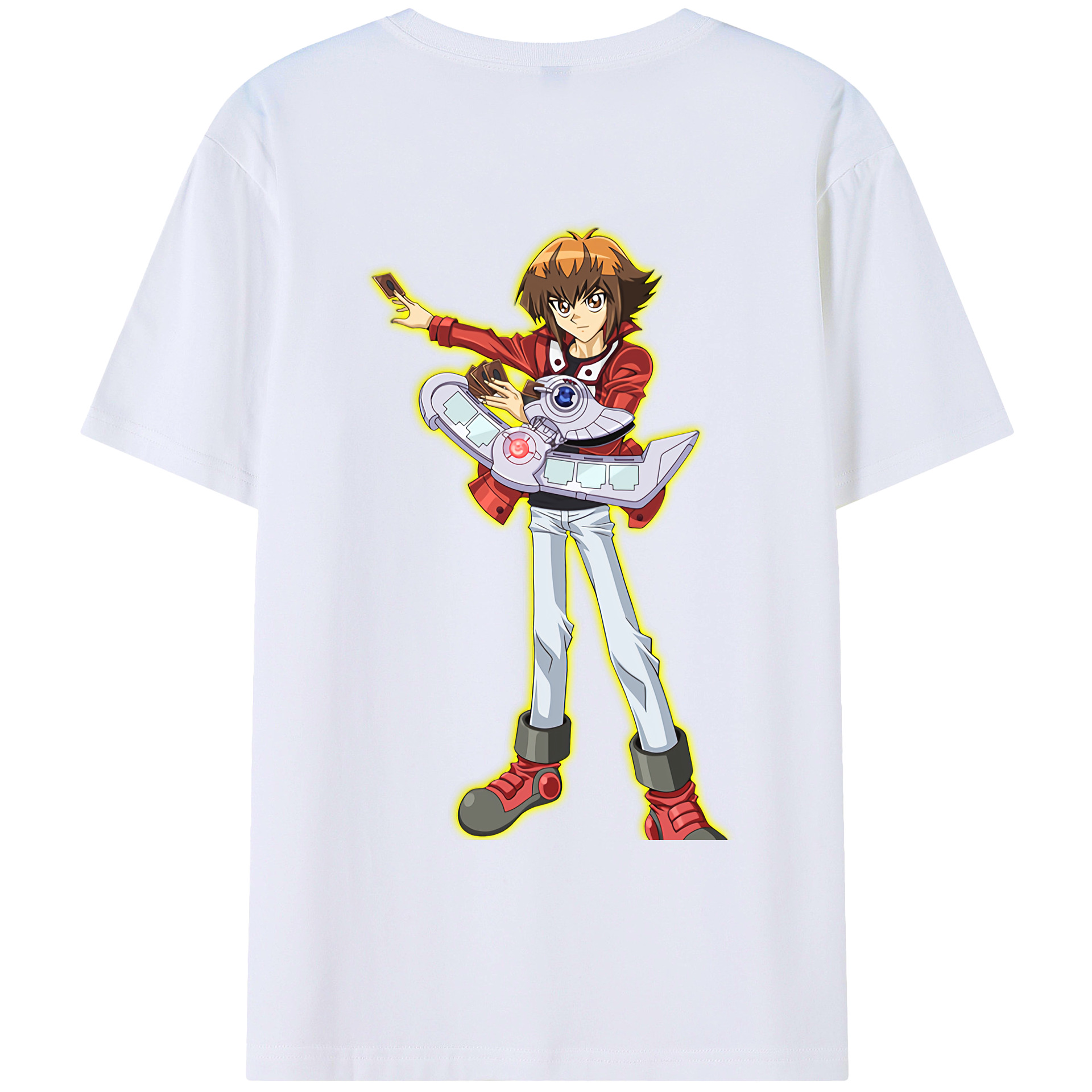 （画像用） 遊☆戯☆王 Yu-Gi-Oh! 綿100％ メンズ半袖Tシャツ（バックプリント） 通気性