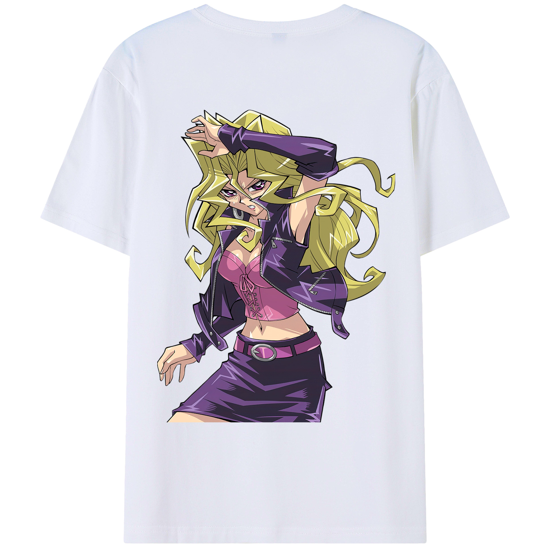 （画像用） 遊☆戯☆王 Yu-Gi-Oh! 綿100％ メンズ半袖Tシャツ（バックプリント） 通気性