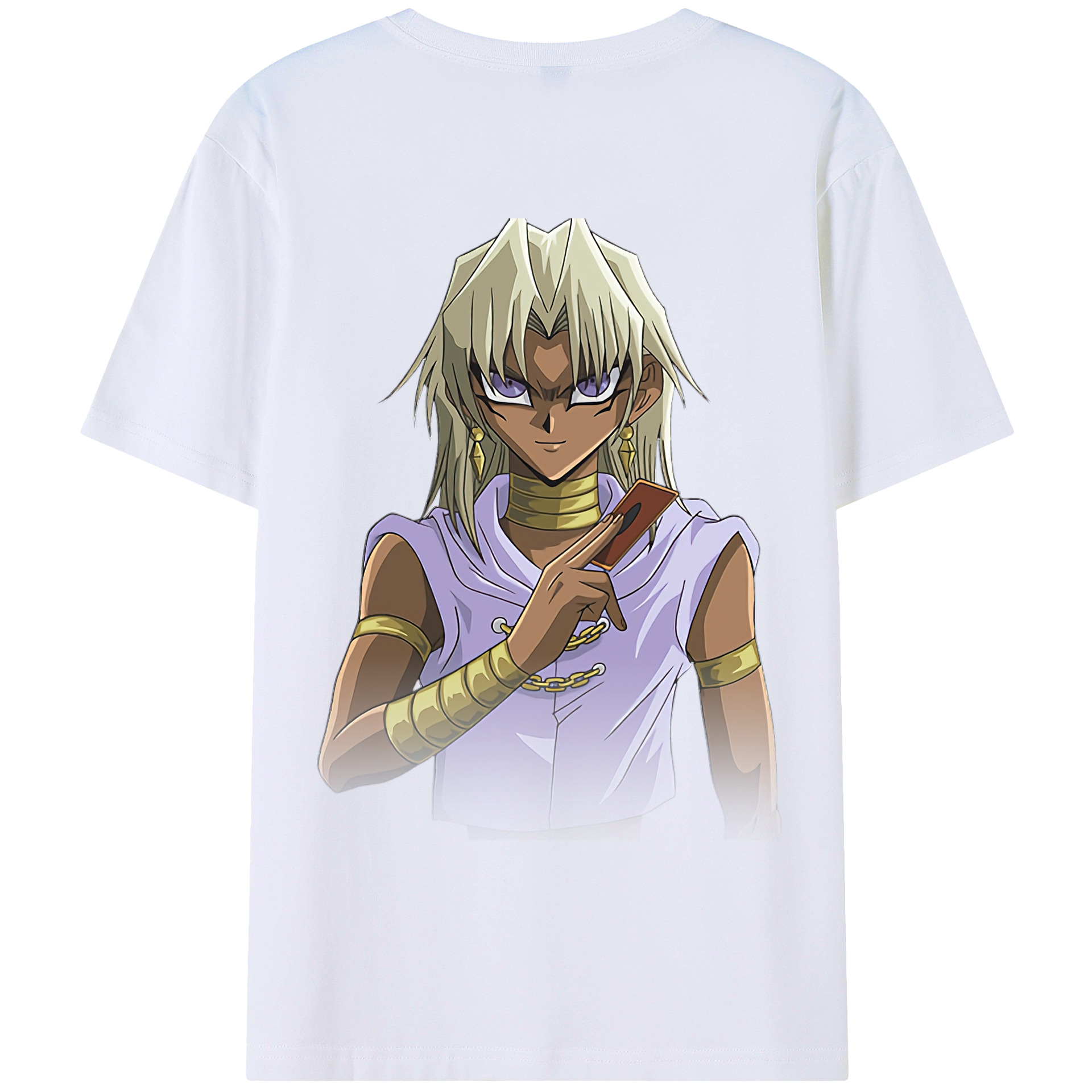 （画像用） 遊☆戯☆王 Yu-Gi-Oh! 綿100％ メンズ半袖Tシャツ（バックプリント） 通気性