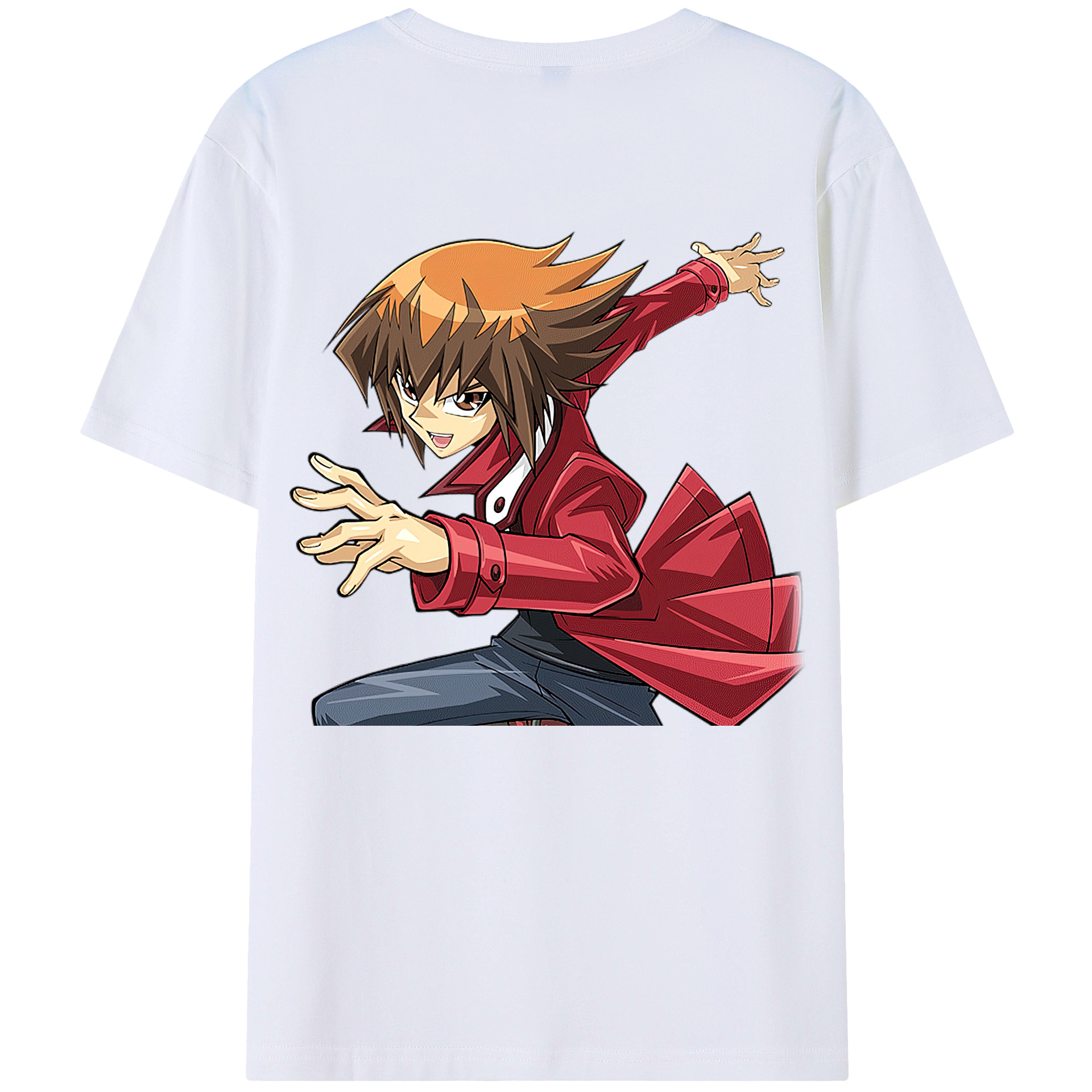 （画像用） 遊☆戯☆王 Yu-Gi-Oh! 綿100％ メンズ半袖Tシャツ（バックプリント） 通気性