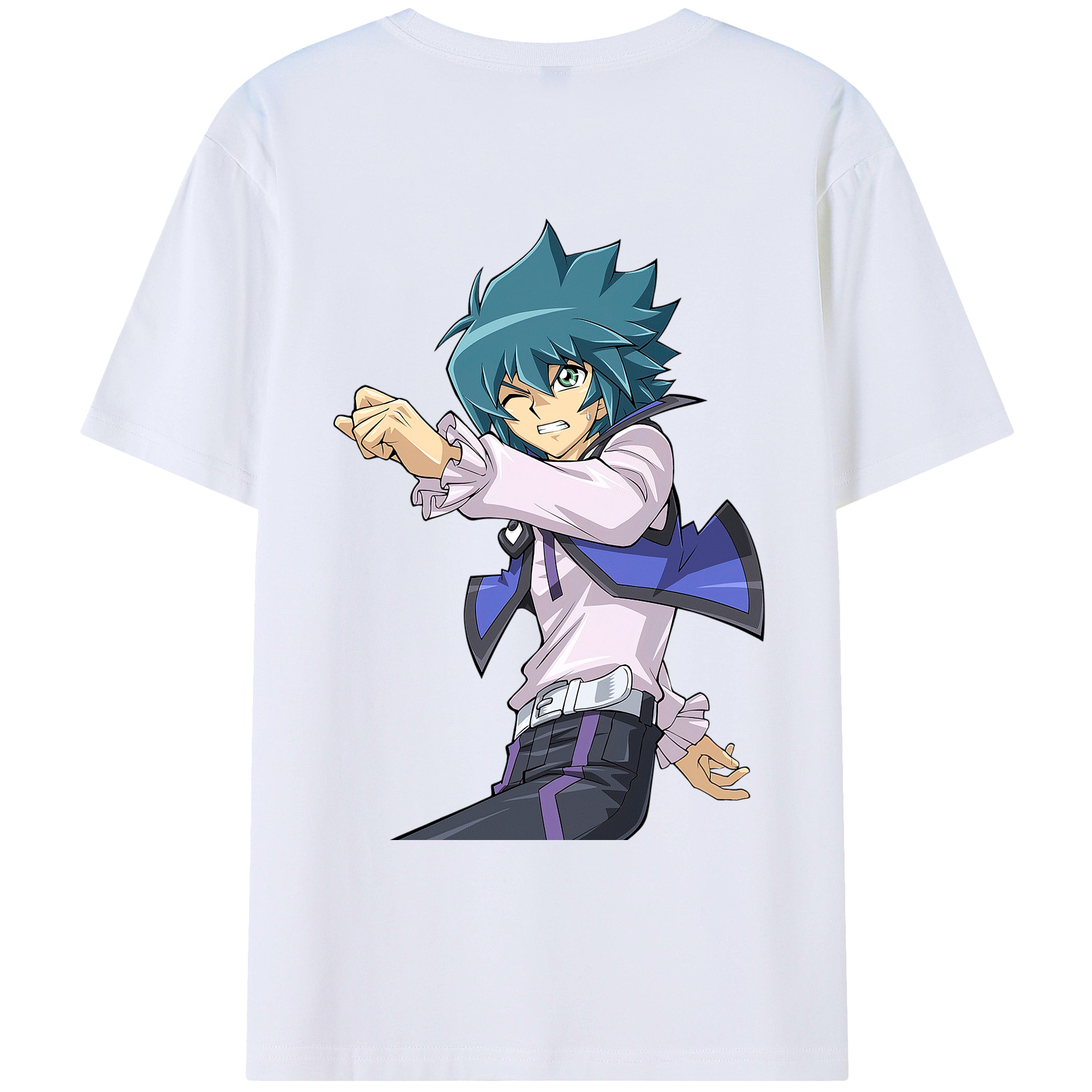 （画像用） 遊☆戯☆王 Yu-Gi-Oh! 綿100％ メンズ半袖Tシャツ（バックプリント） 通気性
