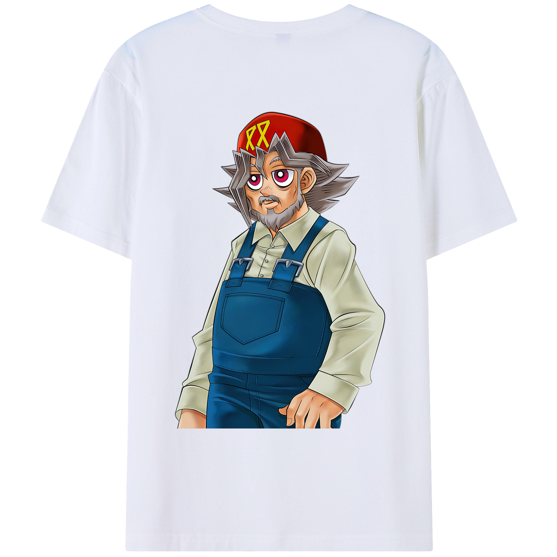 （画像用） 遊☆戯☆王 Yu-Gi-Oh! 綿100％ メンズ半袖Tシャツ（バックプリント） 通気性