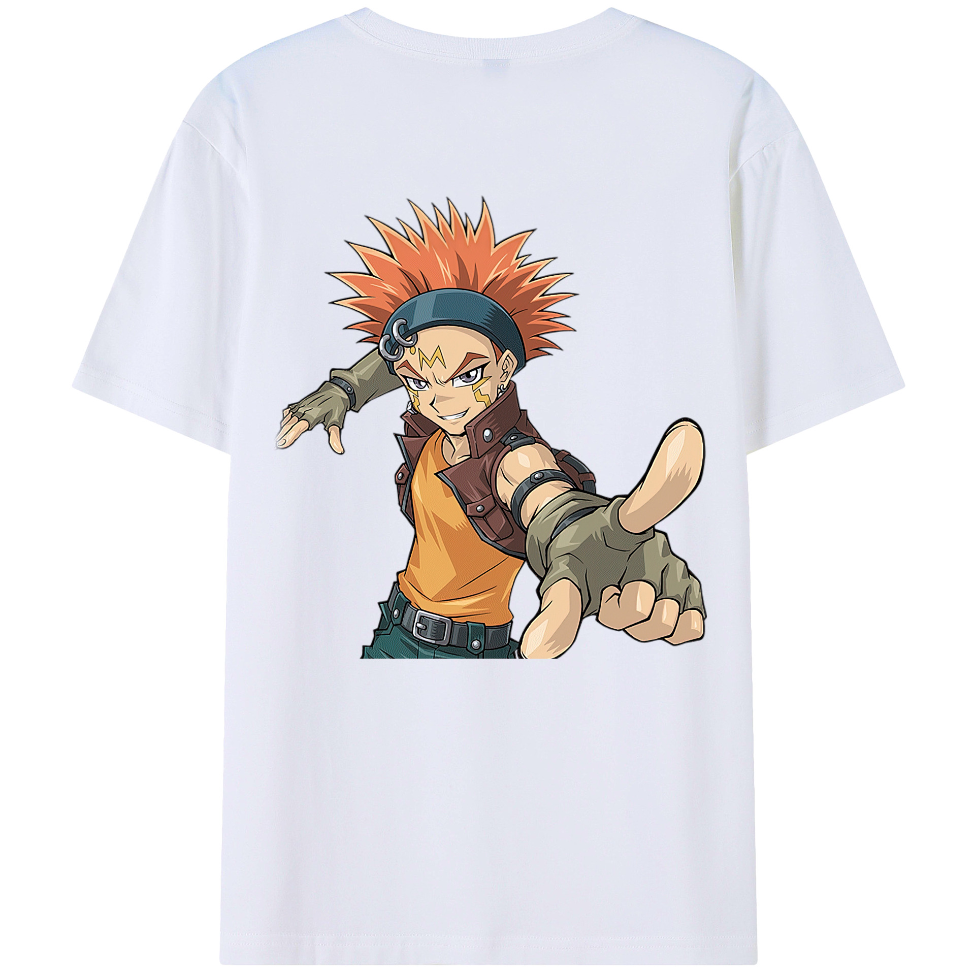（画像用） 遊☆戯☆王 Yu-Gi-Oh! 綿100％ メンズ半袖Tシャツ（バックプリント） 通気性