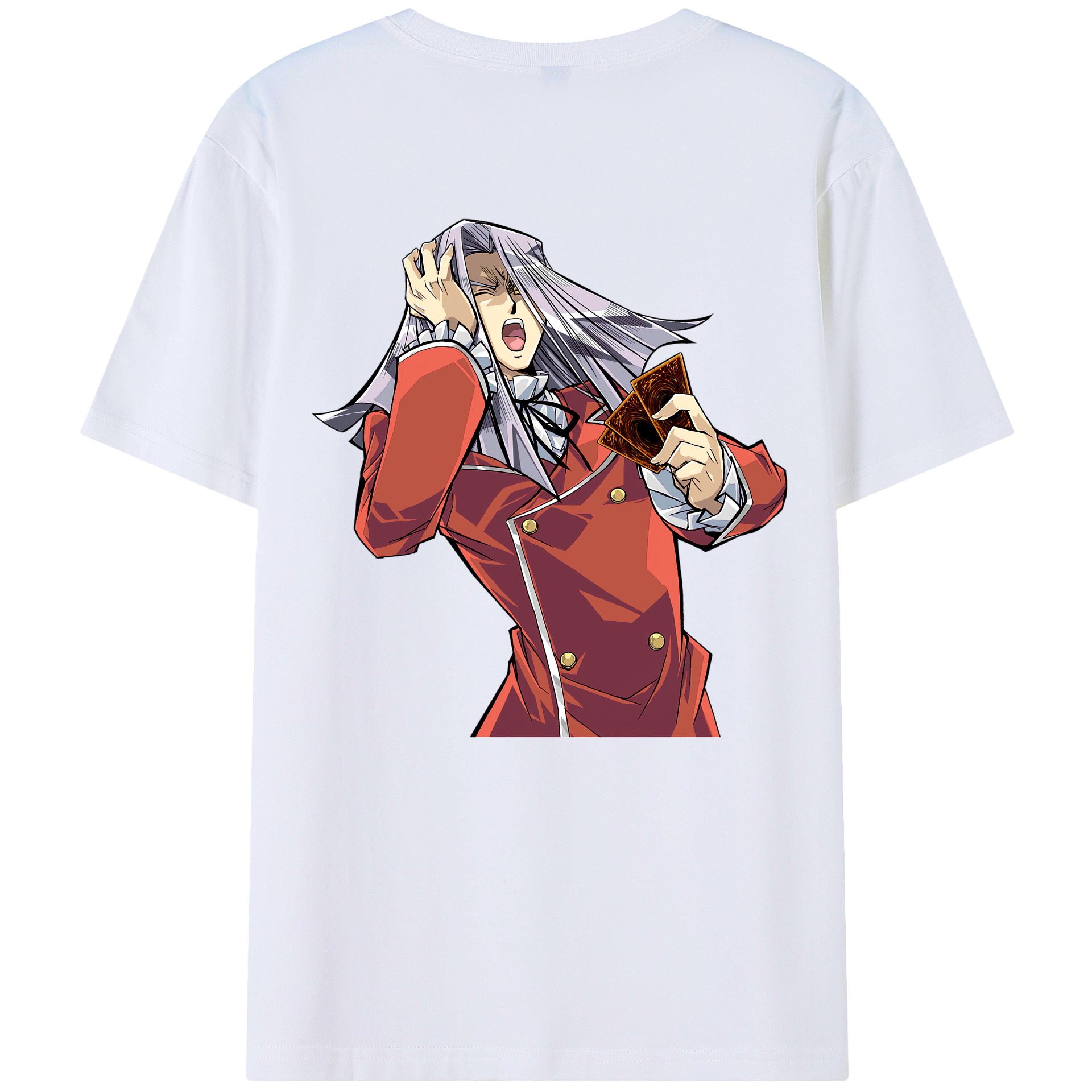 （画像用） 遊☆戯☆王 Yu-Gi-Oh! 綿100％ メンズ半袖Tシャツ（バックプリント） 通気性