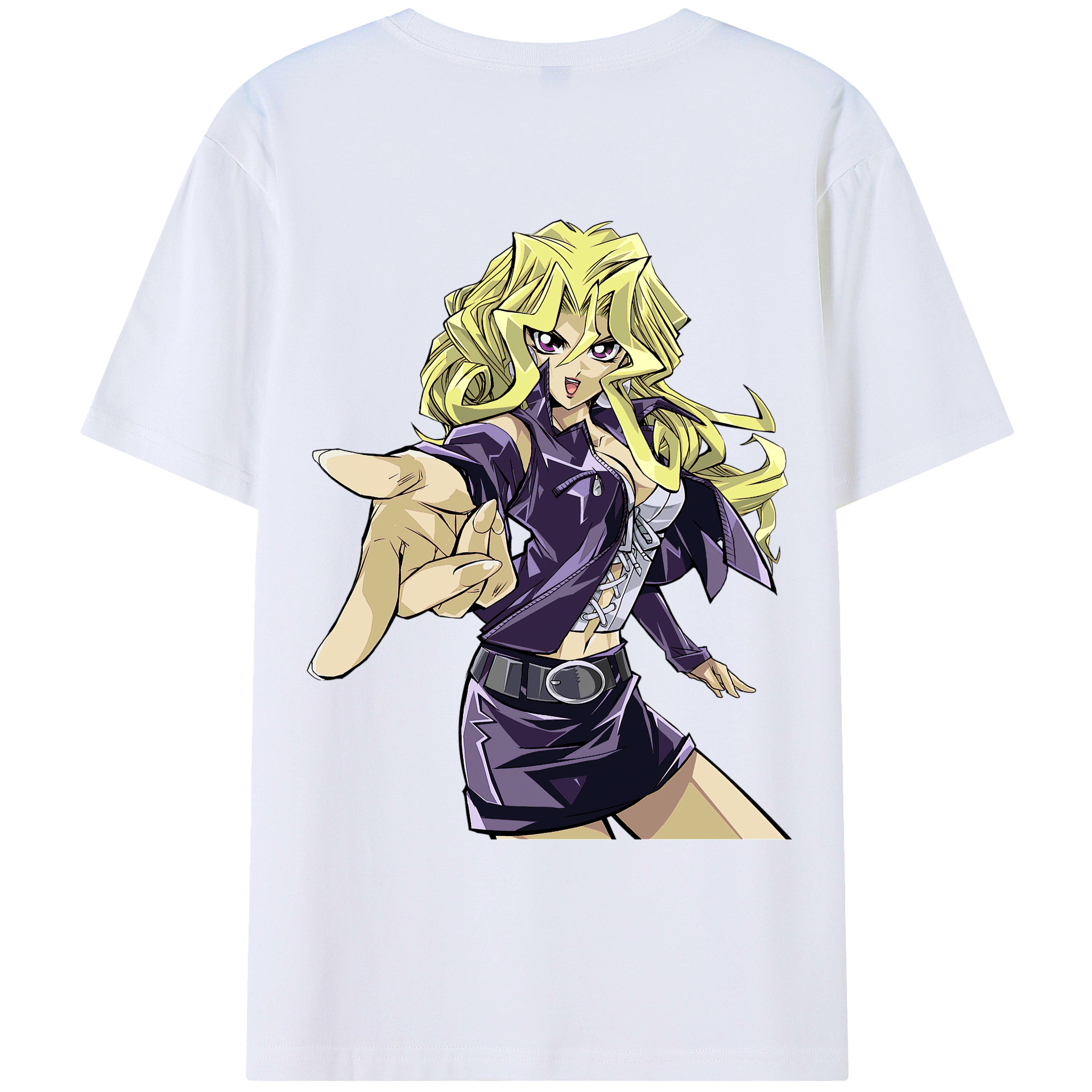 （画像用） 遊☆戯☆王 Yu-Gi-Oh! 綿100％ メンズ半袖Tシャツ（バックプリント） 通気性