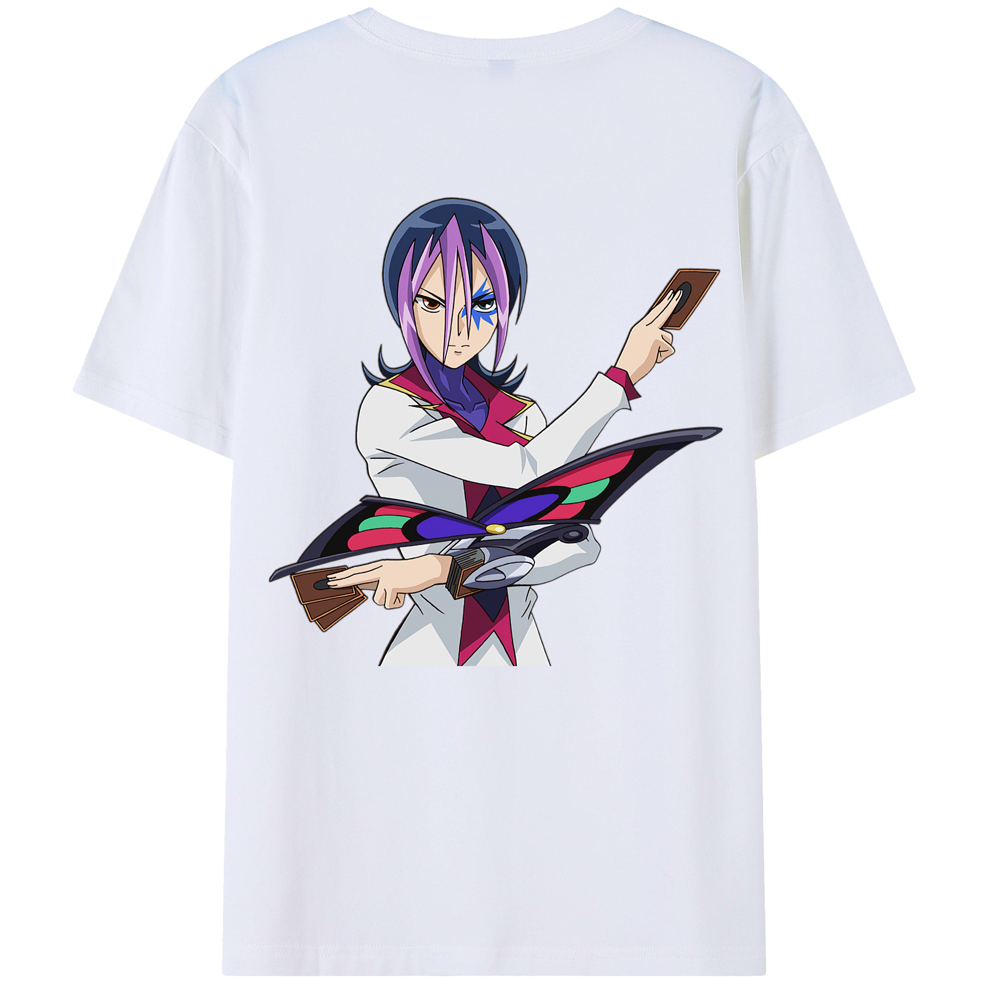 （画像用） 遊☆戯☆王 Yu-Gi-Oh! 綿100％ メンズ半袖Tシャツ（バックプリント） 通気性
