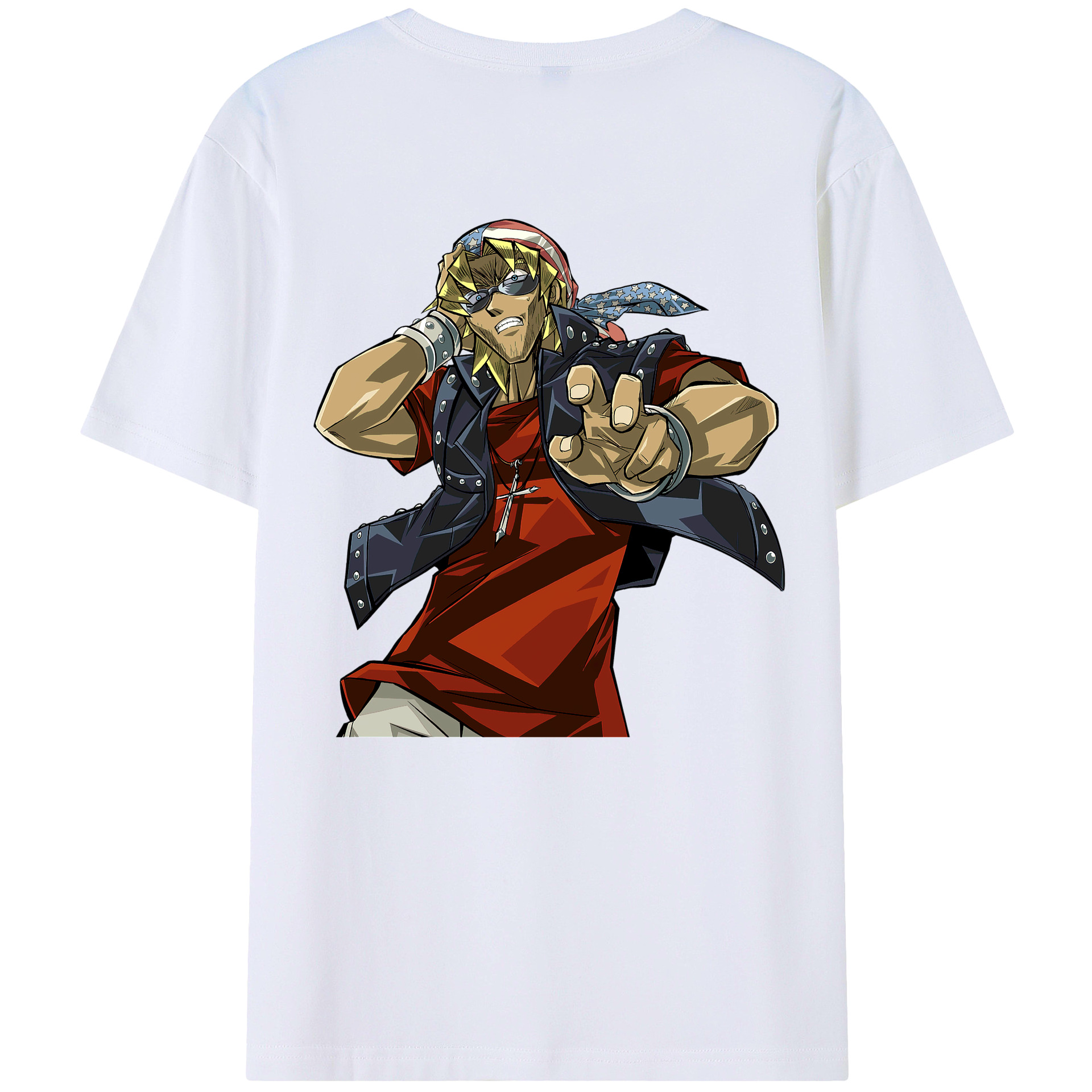 （画像用） 遊☆戯☆王 Yu-Gi-Oh! 綿100％ メンズ半袖Tシャツ（バックプリント） 通気性