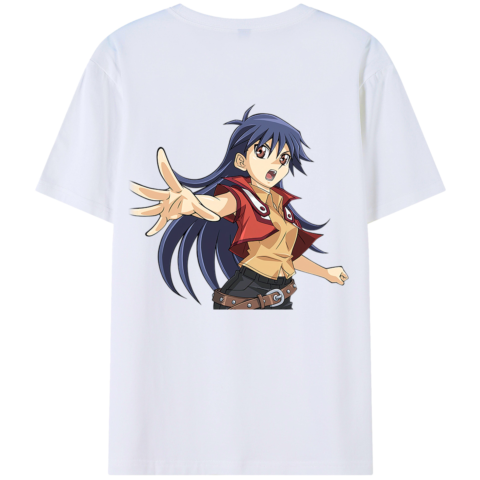 （画像用） 遊☆戯☆王 Yu-Gi-Oh! 綿100％ メンズ半袖Tシャツ（バックプリント） 通気性