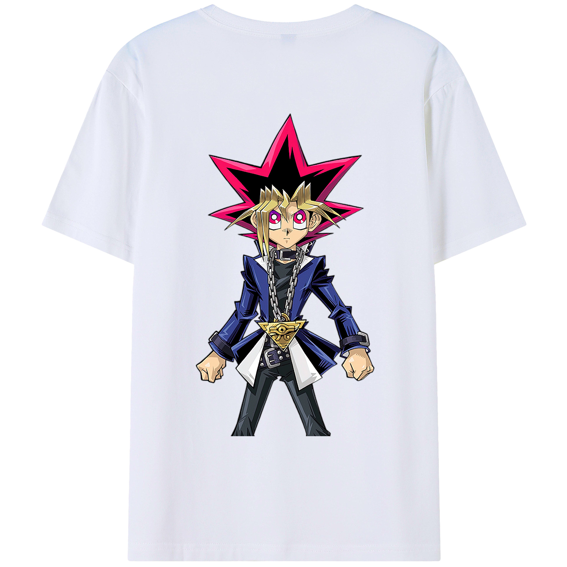 （画像用） 遊☆戯☆王 Yu-Gi-Oh! 綿100％ メンズ半袖Tシャツ（バックプリント） 通気性