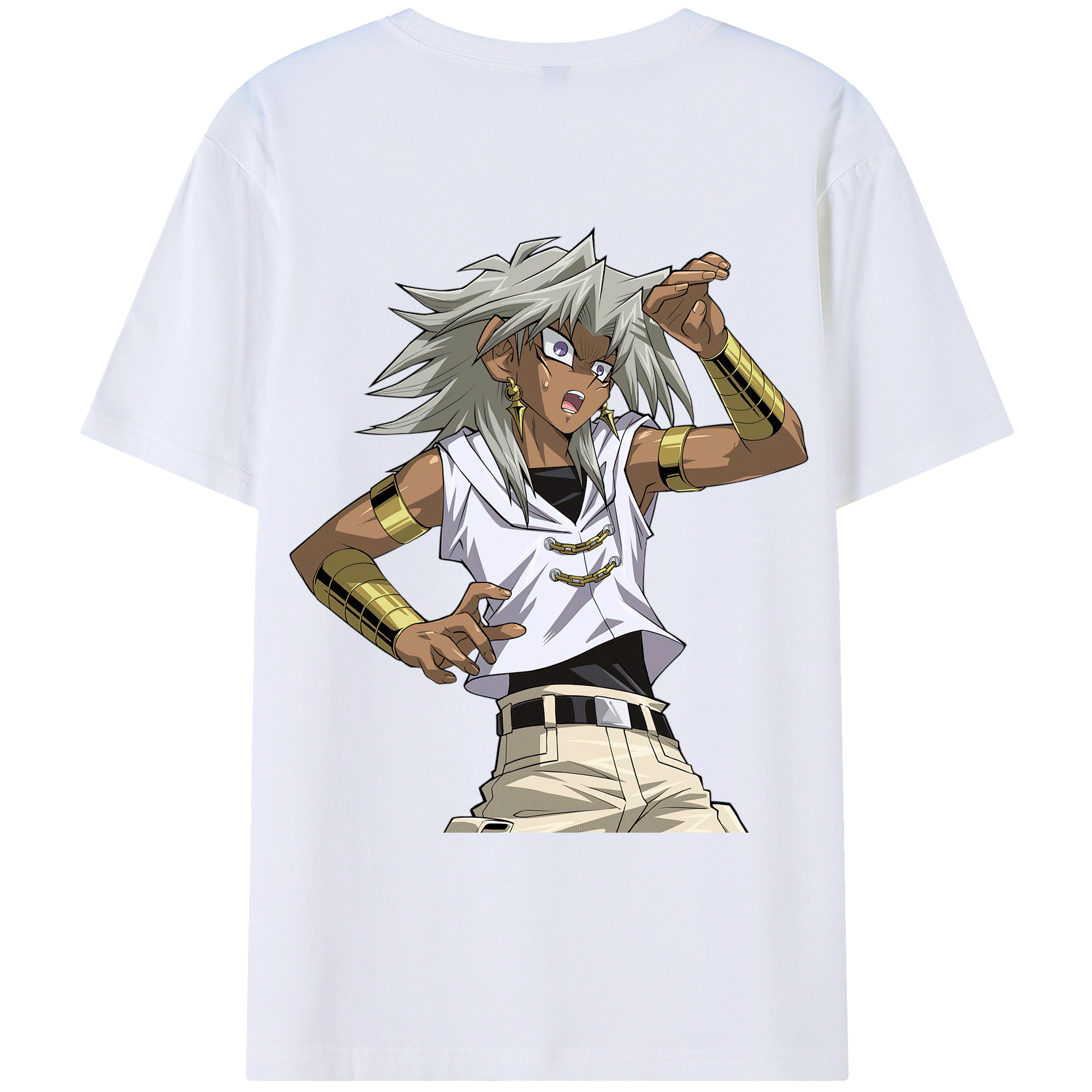 （画像用） 遊☆戯☆王 Yu-Gi-Oh! 綿100％ メンズ半袖Tシャツ（バックプリント） 通気性