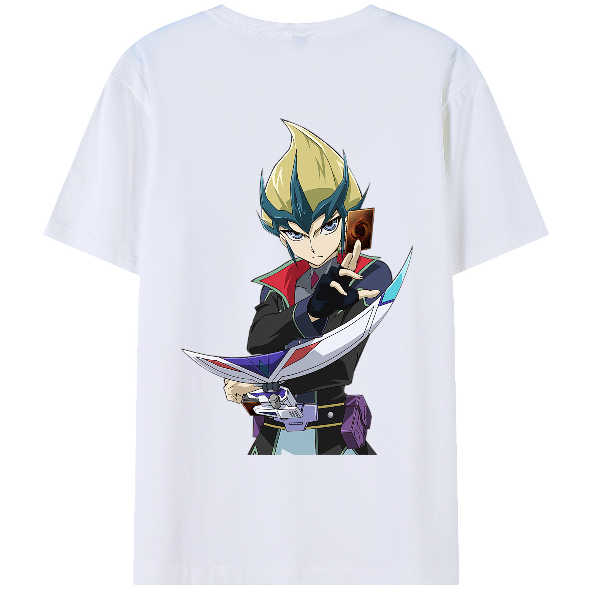 （画像用） 遊☆戯☆王 Yu-Gi-Oh! 綿100％ メンズ半袖Tシャツ（バックプリント） 通気性