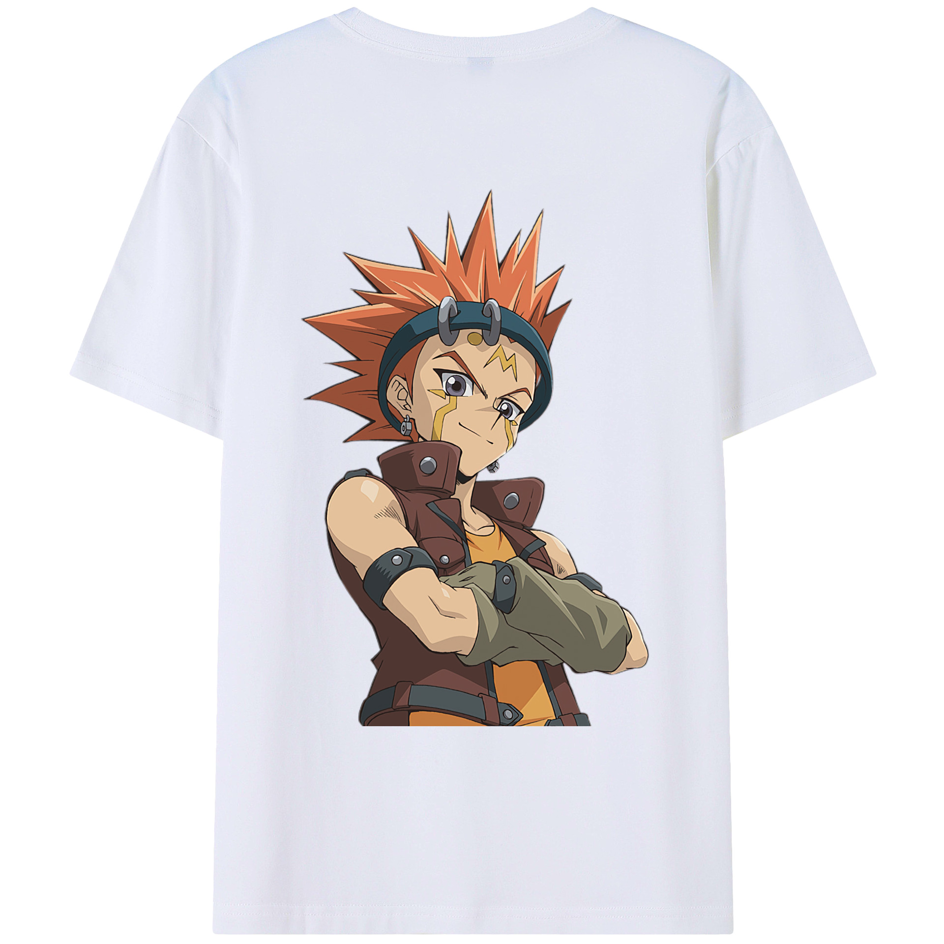 （画像用） 遊☆戯☆王 Yu-Gi-Oh! 綿100％ メンズ半袖Tシャツ（バックプリント） 通気性